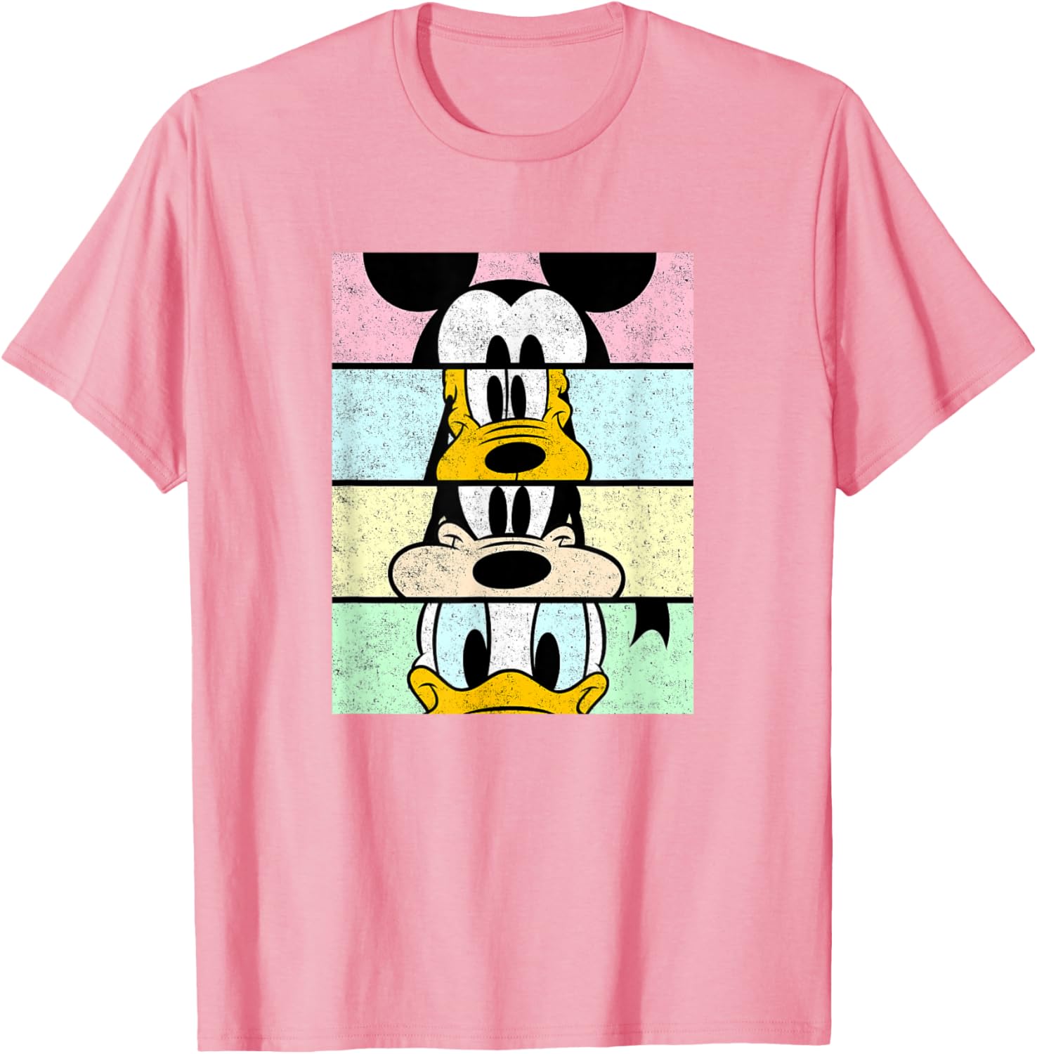 Disney Mickey And Friends Distressed Comic Panels T-Shirt for Fun Fans - 1