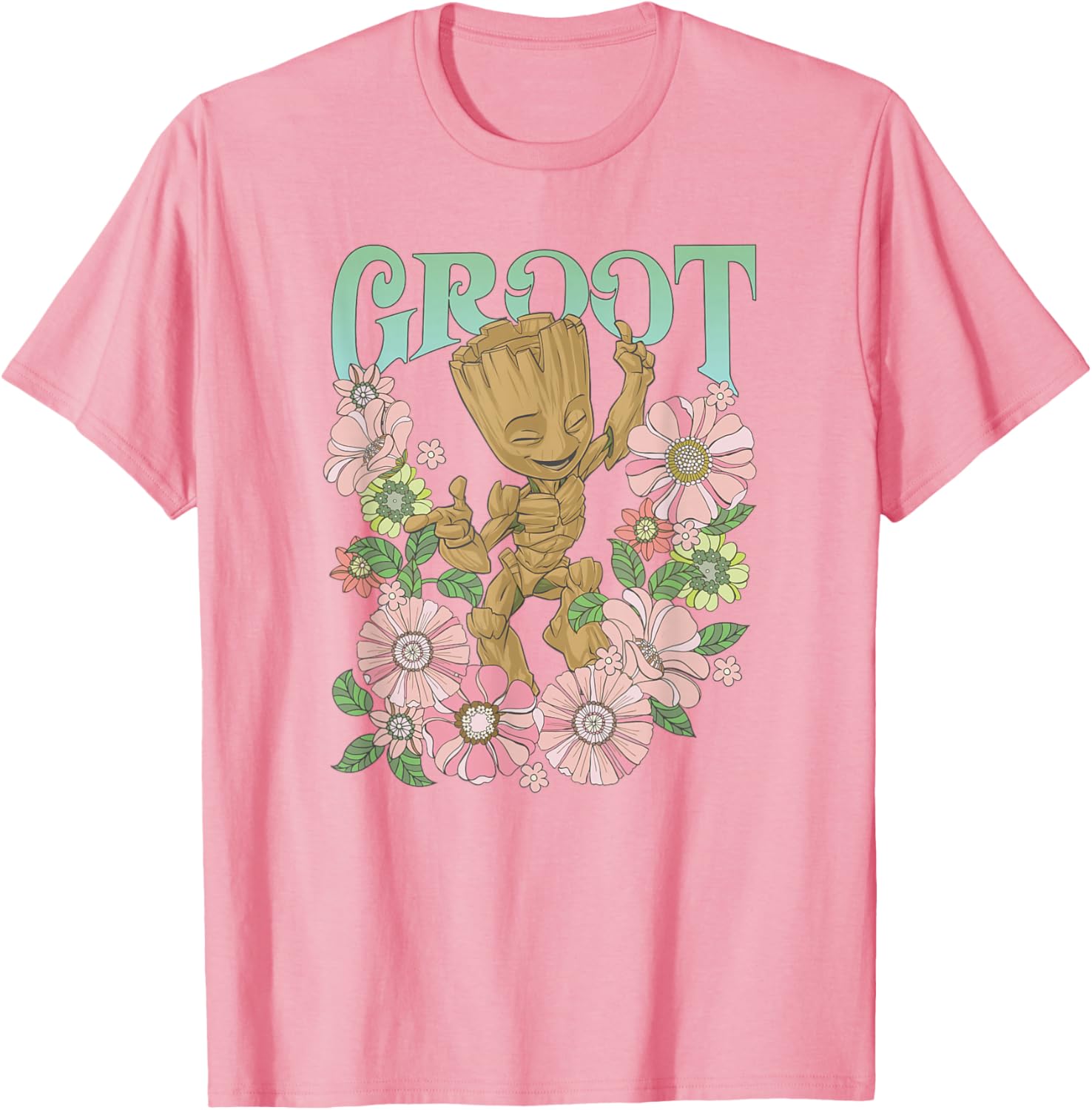 Marvel Guardians of the Galaxy Groot Floral Dance T-Shirt for Fans - 4