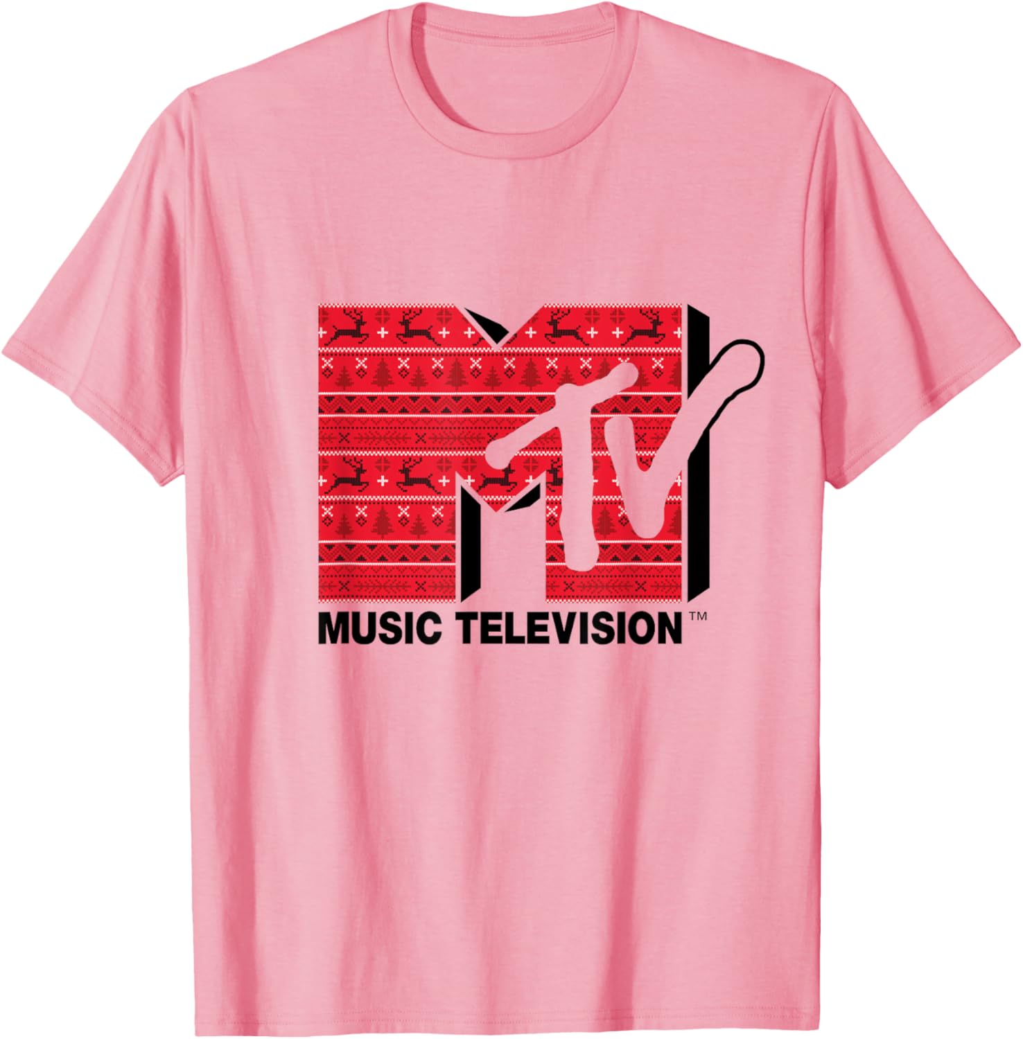 Mademark x MTV Ugly Christmas Style T-Shirt - Festive Retro Logo Wear - 4