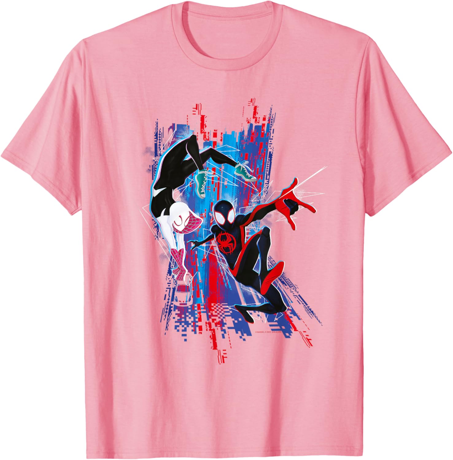 Marvel Spider-Man Across the Spider-Verse Miles and Gwen T-Shirt Classic Design - 2