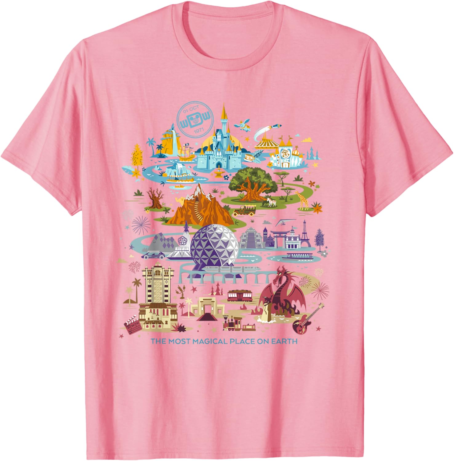 Walt Disney World 50th Anniversary T-Shirt Fun Disney Merchandise - 8