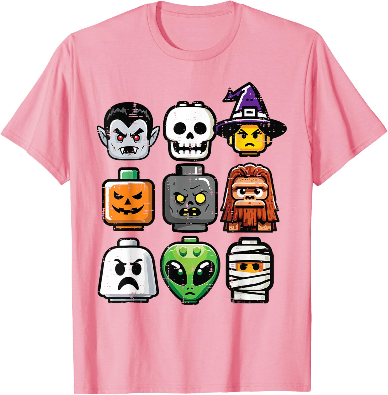 Halloween Pumpkin Ghost Heads T-Shirt for Kids and Boys Costume Fun - 28