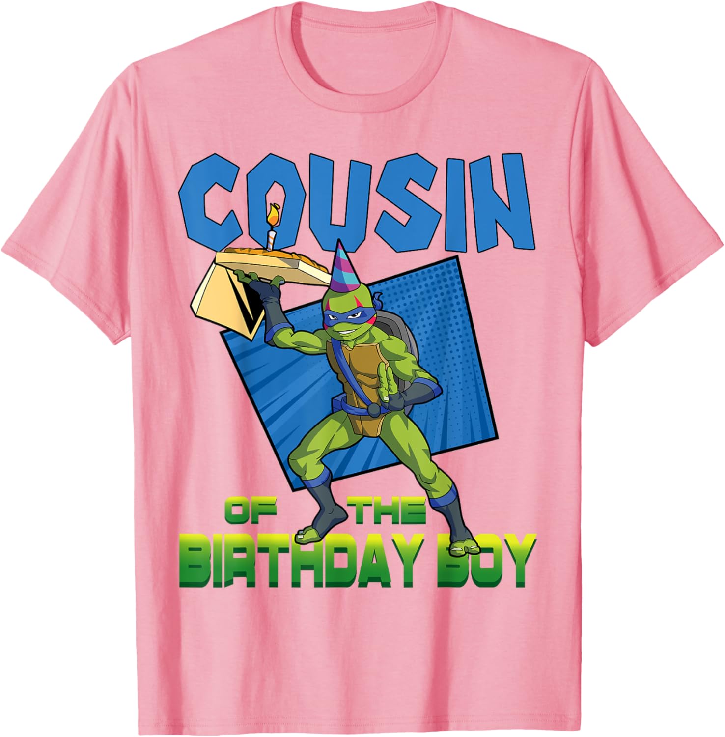 Leo Cousin of the Birthday Boy Pizza Party T-Shirt for TMNT Fans - 12