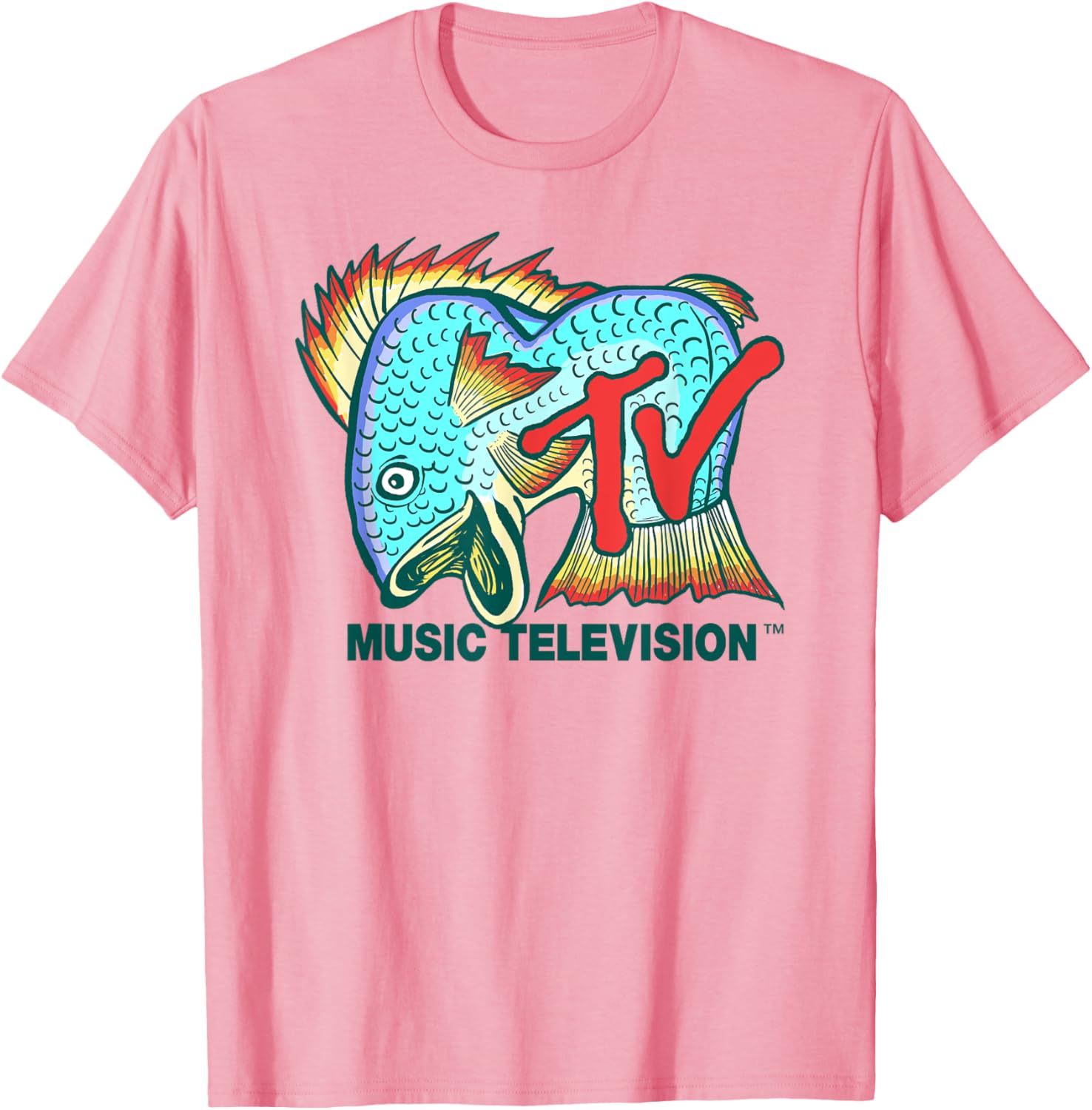 Mademark x MTV Colorful Punk Fish T-Shirt for Ocean Lovers - 1