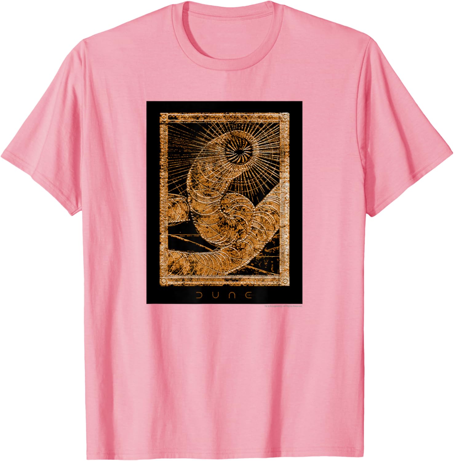 Dune Golden Sandworm T-Shirt for Fans of Sci-Fi and Adventure - 3