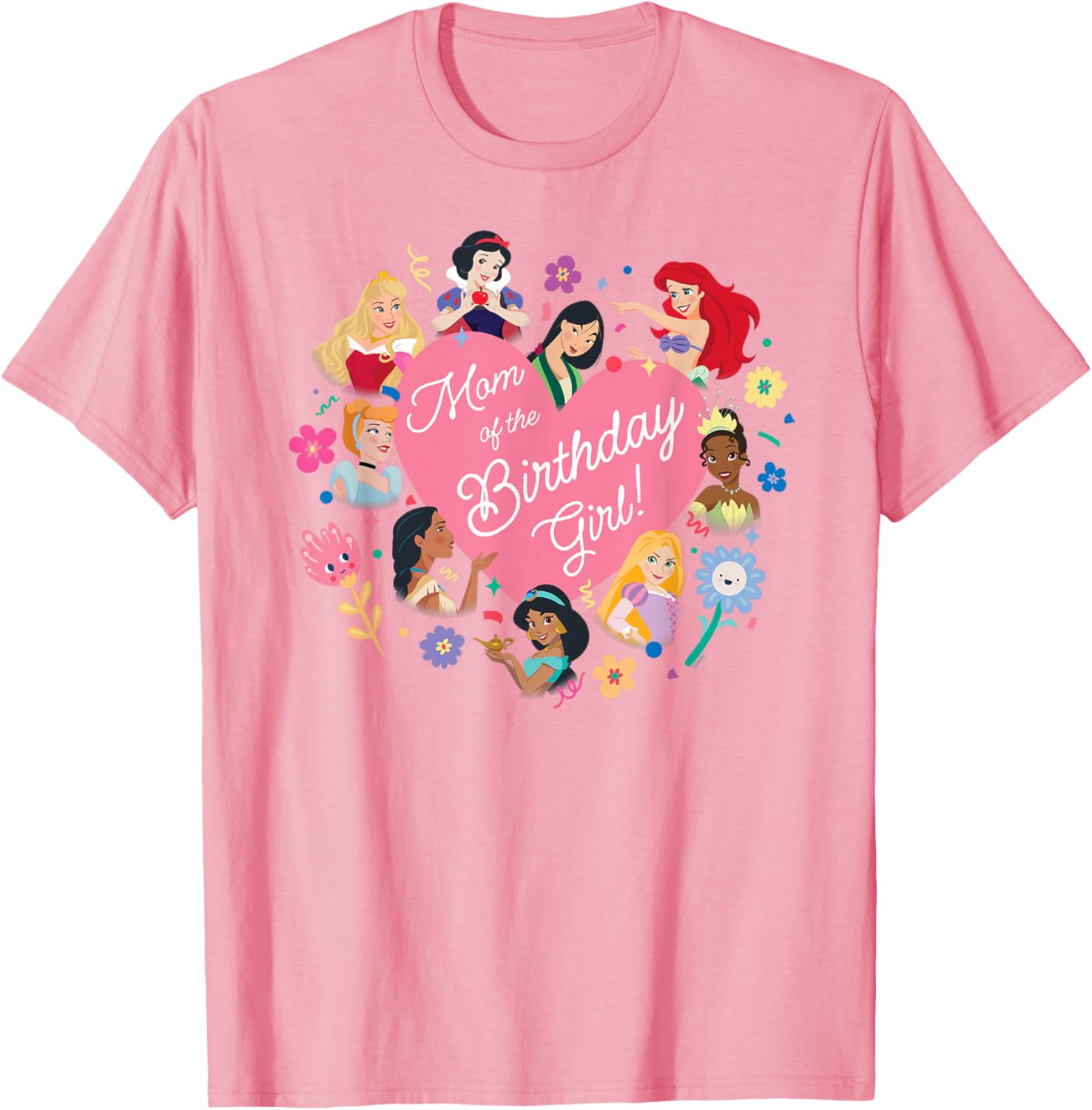 Disney Princess Heart T-Shirt for Birthday Girl's Mom - Cute Gift Idea - 4