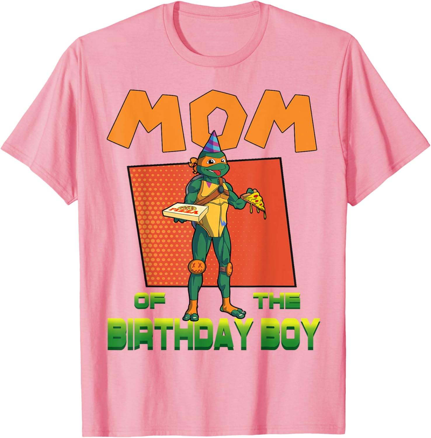 Mademark Teenage Mutant Ninja Turtles Mikey Birthday Pizza Party T-Shirt - 6