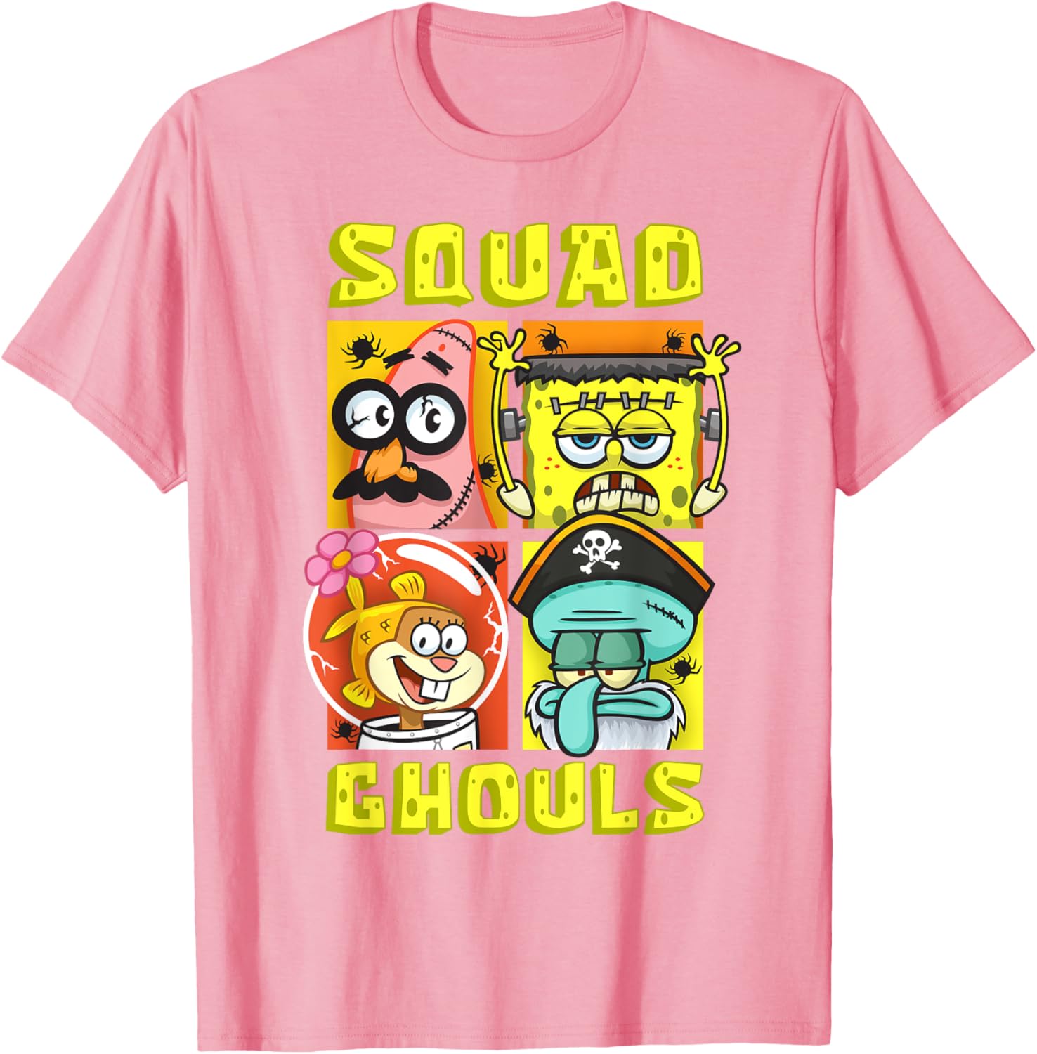 Mademark SpongeBob Halloween Squad T-Shirt with Patrick, Squidward & Sandy - 17