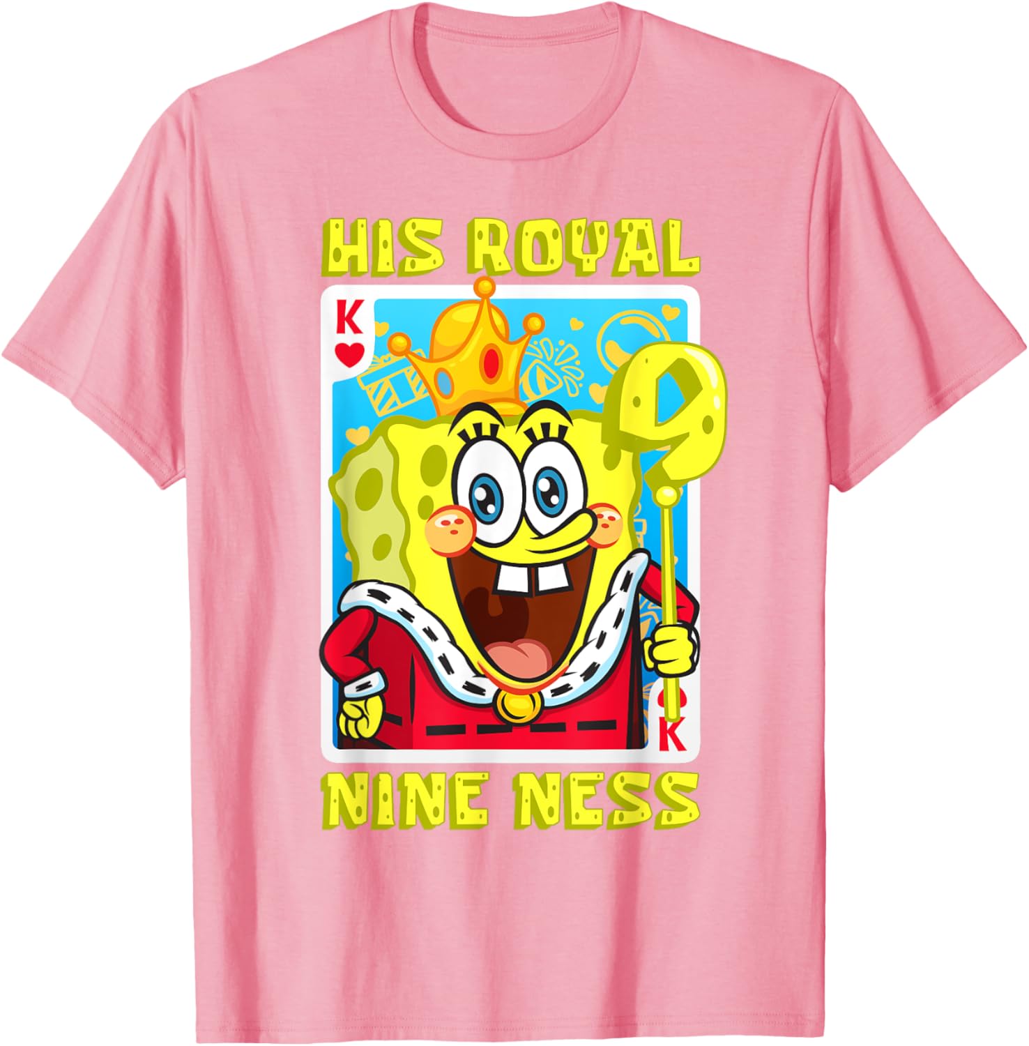 Mademark SpongeBob SquarePants 9th Birthday Gift T-Shirt for Kids - 17