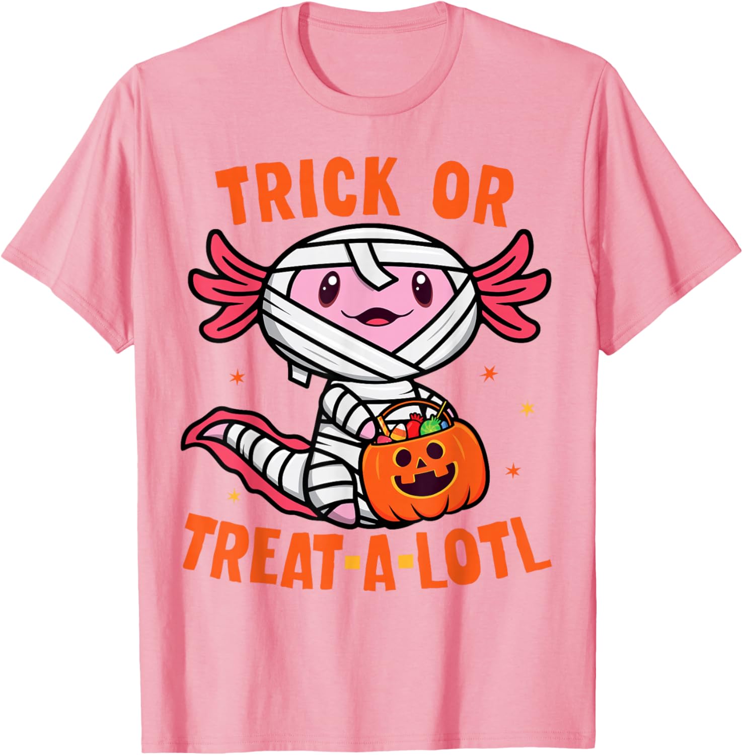 Trick or Treat Axolotl Halloween Costume T-Shirt for Toddlers and Kids - 4