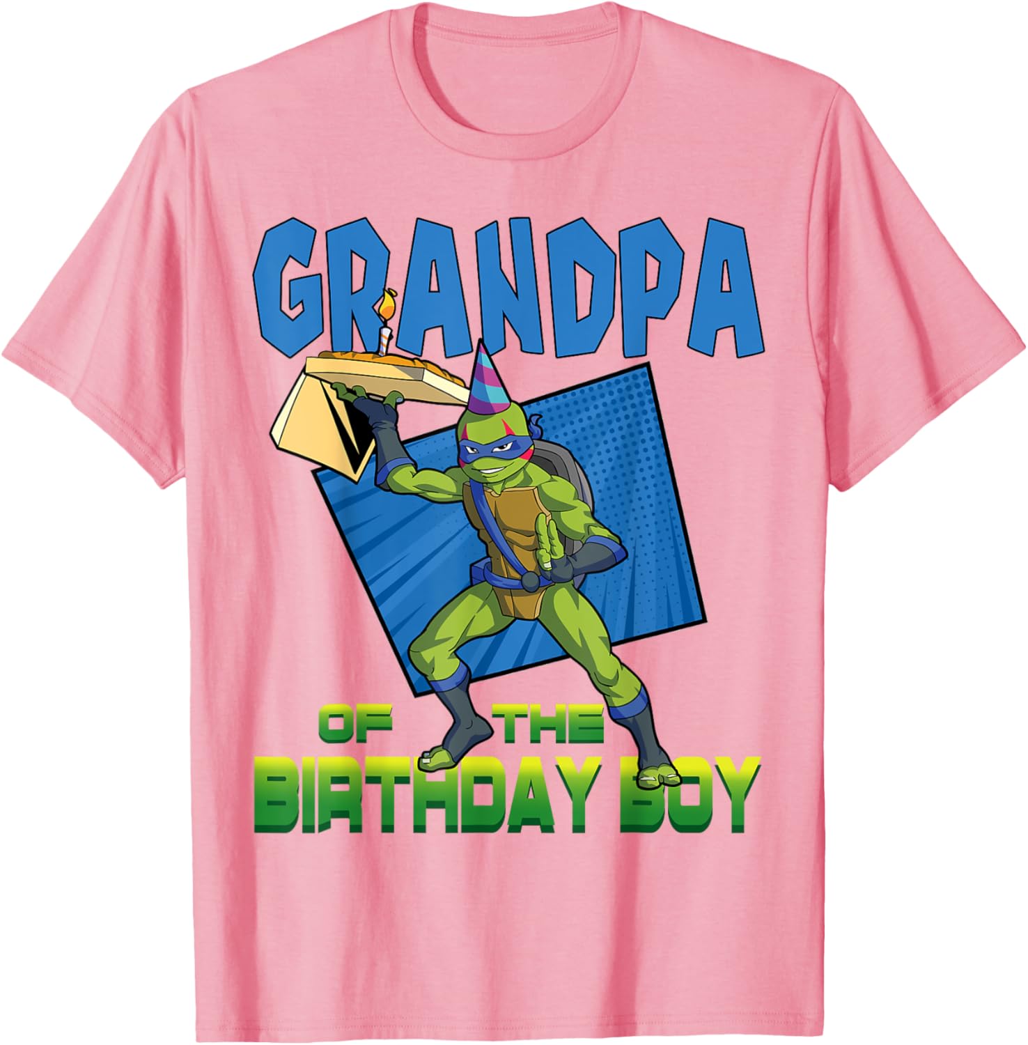 Mademark Teenage Mutant Ninja Turtles Leo Grandpa Pizza Party T-Shirt - 16