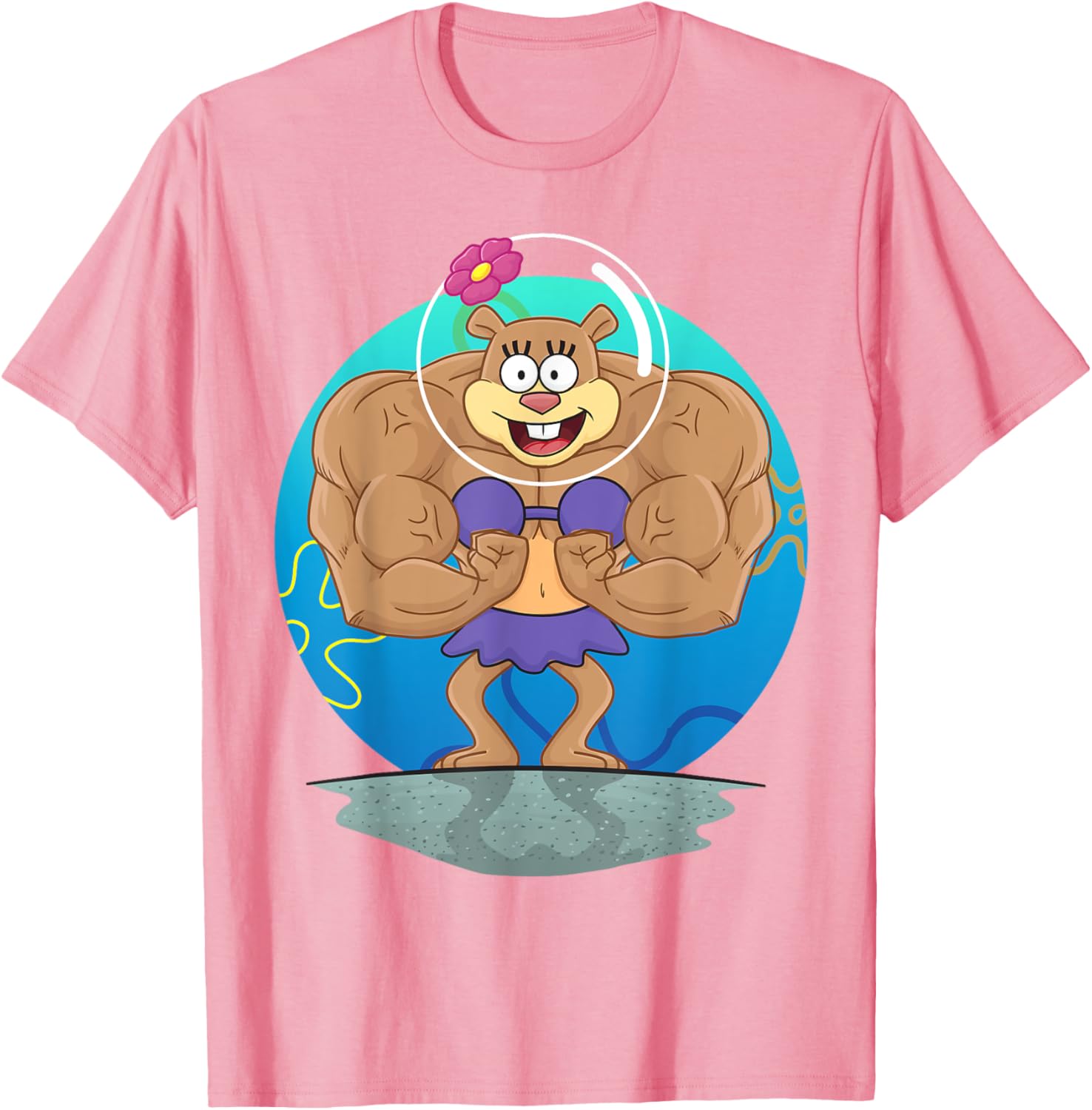 Mademark SpongeBob SquarePants Sandy Cheeks Muscle T-Shirt for Fans - 11