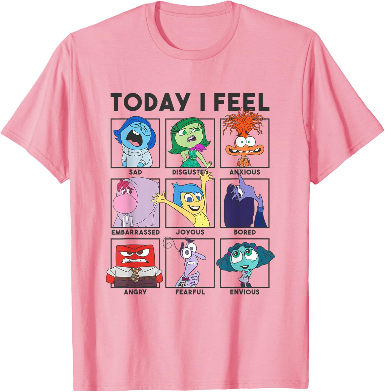 Disney Pixar Inside Out 2 Vintage Panels T-Shirt for Kids and Adults - 1