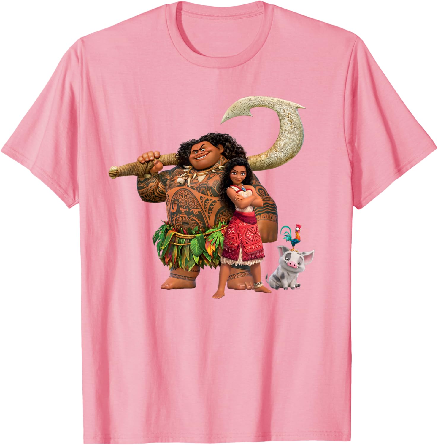 Disney Moana Adventure T-Shirt with Maui Pua Heihei for Kids - 15