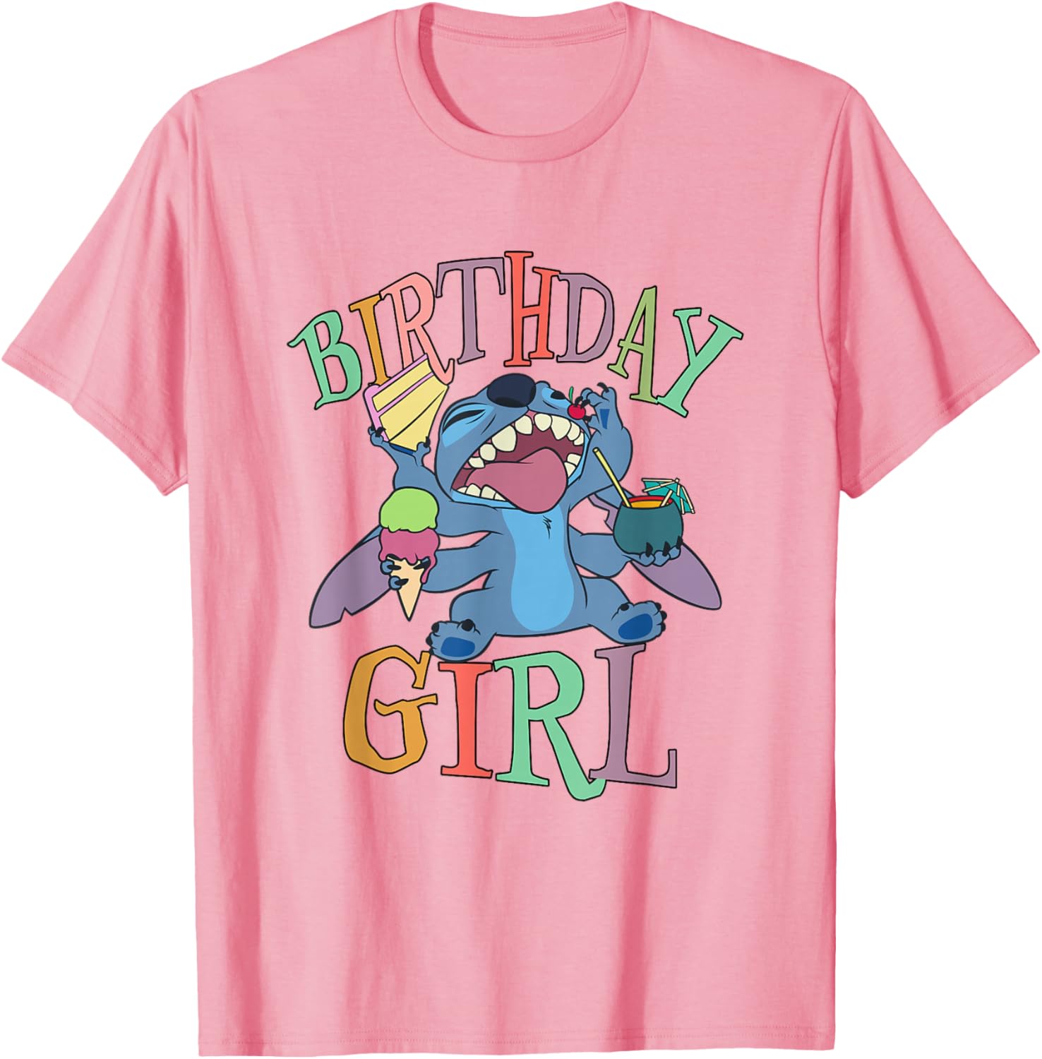Disney Lilo & Stitch Birthday Girl Retro Stitch T-Shirt for Fun Celebrations - 7