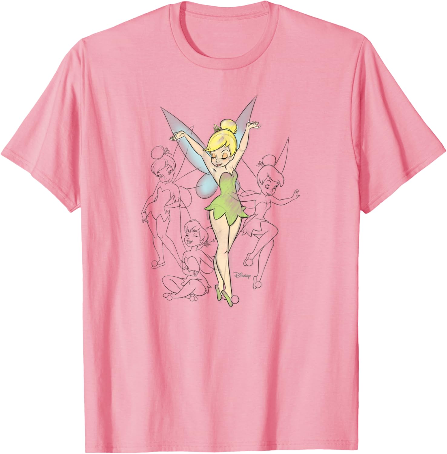 Tinker Bell Sketches T-Shirt for Fans of Disney's Fairy Magic - 1