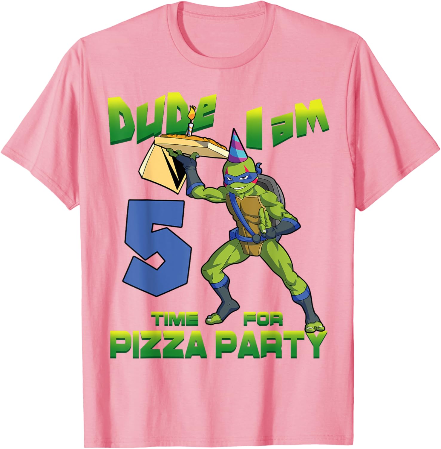 Mademark Teenage Mutant Ninja Turtles Leo Pizza Birthday T-Shirt for Kids - 15