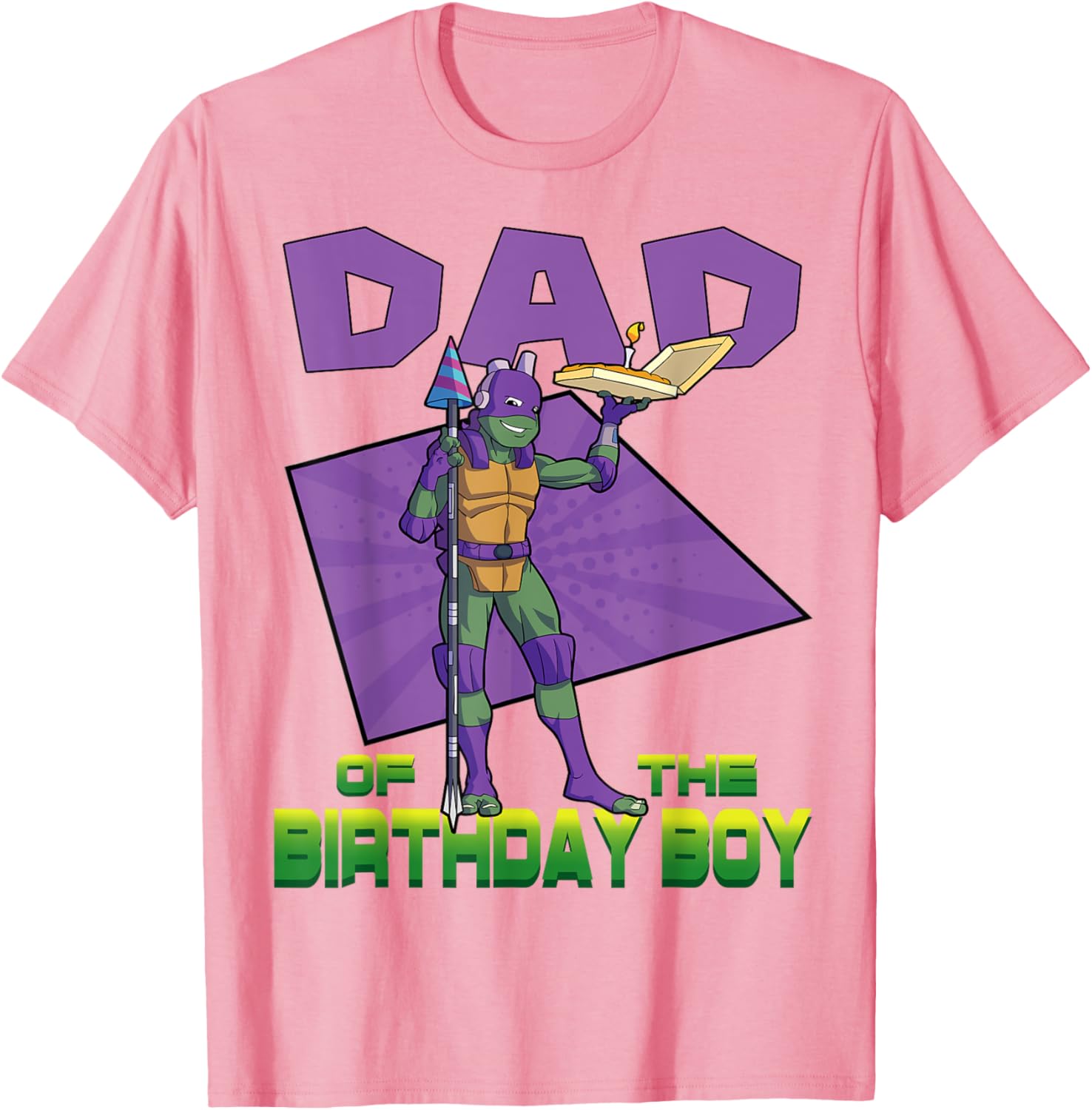 Mademark TMNT Donnie Daddy of the Birthday Boy Pizza Party T-Shirt - 17