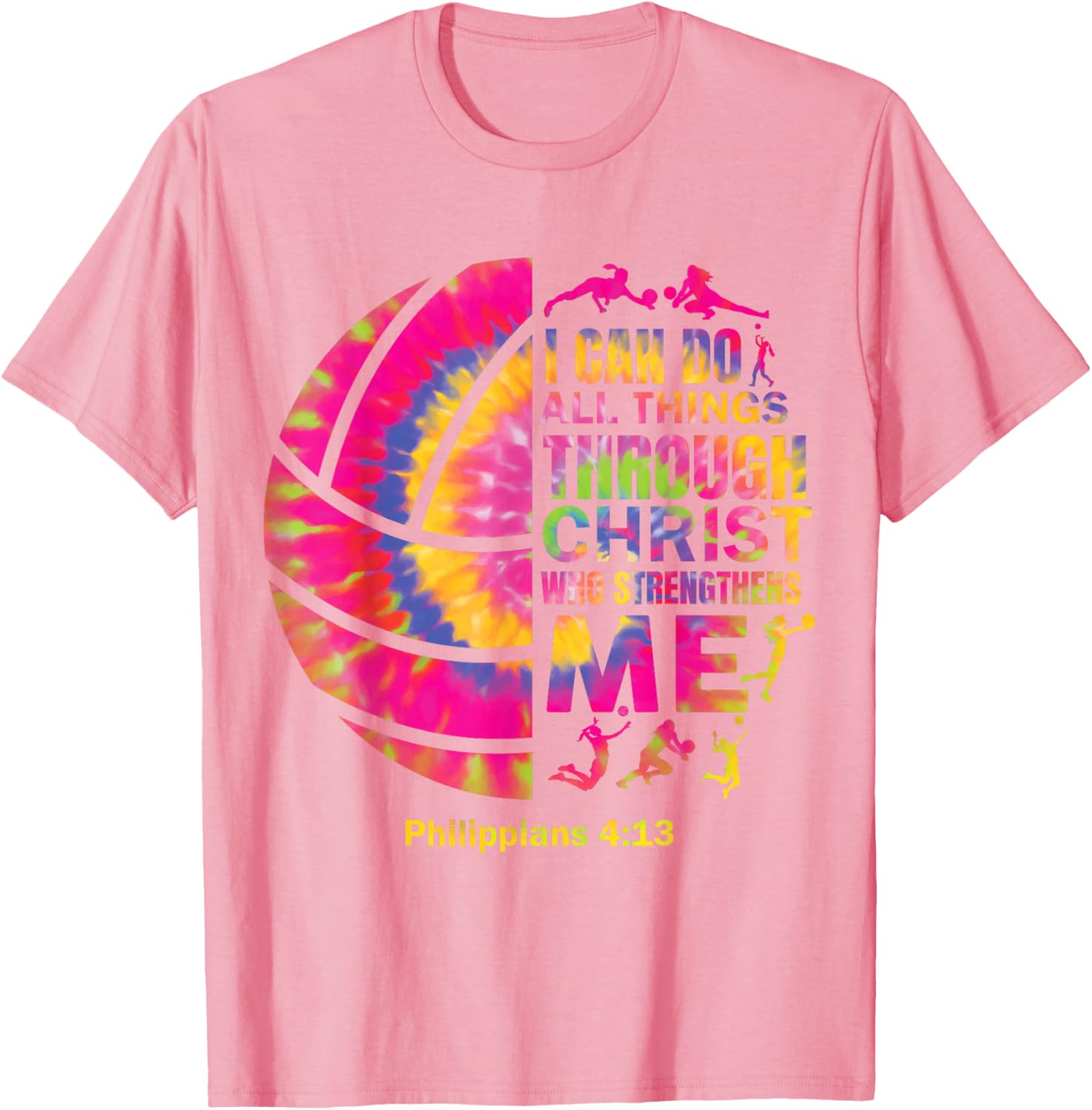 Christian Tie Dye Volleyball T-Shirt for Teen Girls and Women - 7