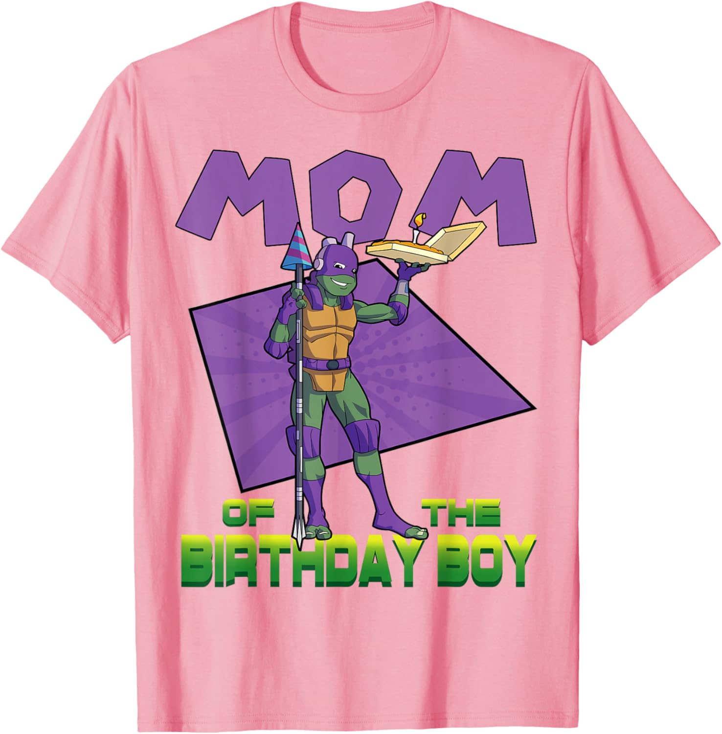 Donnie Mommy of the Birthday Boy Pizza Party T-Shirt for TMNT Fans - 17