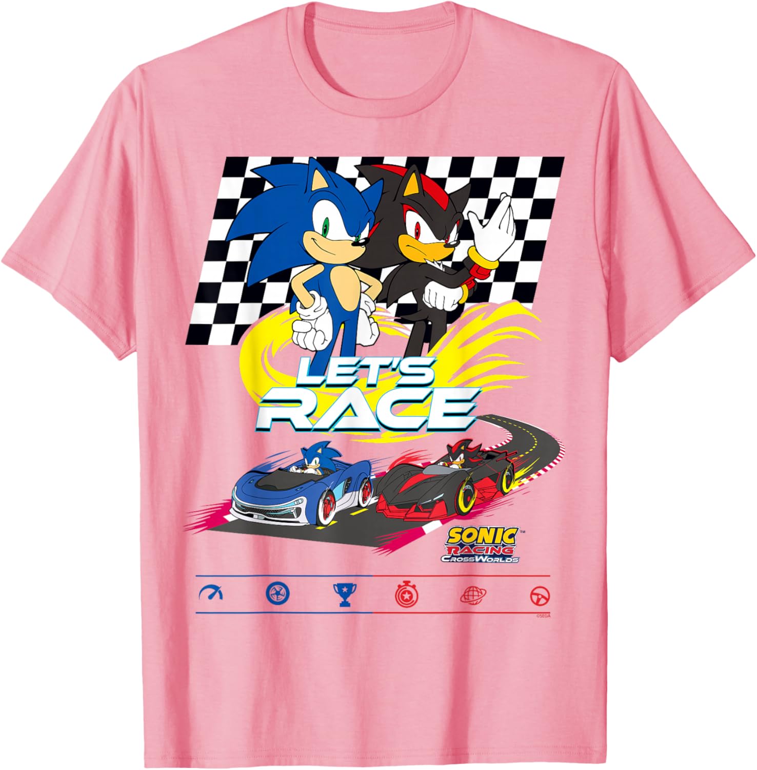 Sonic Racing CrossWorlds T-Shirt Sonic vs Shadow Race Day Apparel - 18