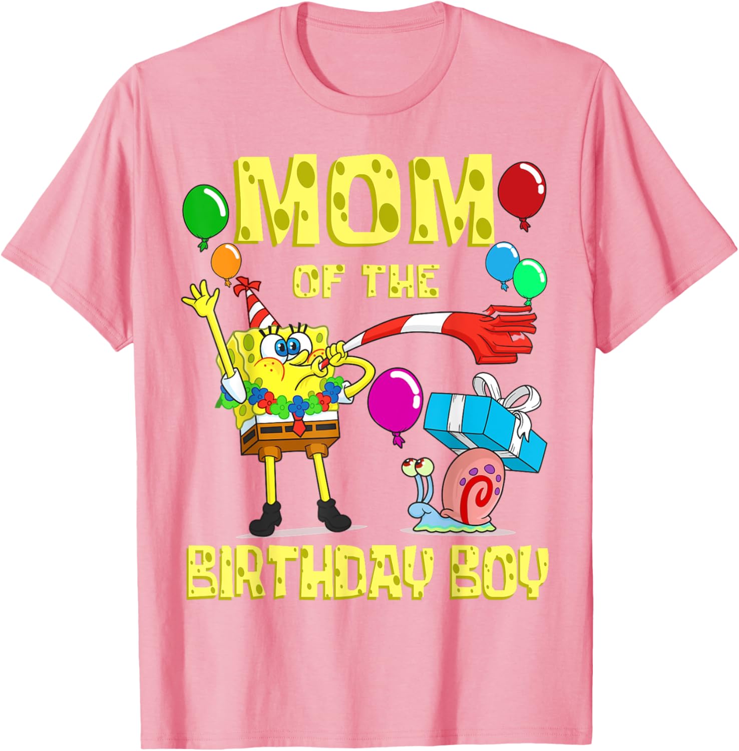SpongeBob Mommy of the Birthday Boy Party T-Shirt for Fun Celebrations - 15
