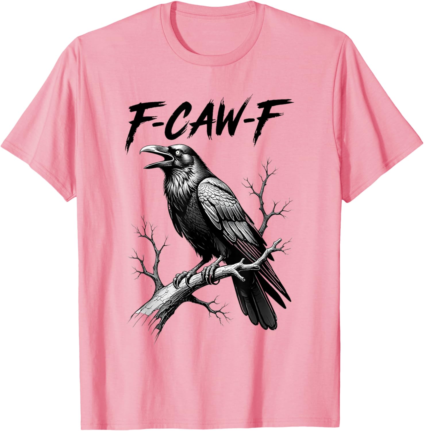 Funny Black Crow Lover T-Shirt - Dark Humor Black Bird Design - 16