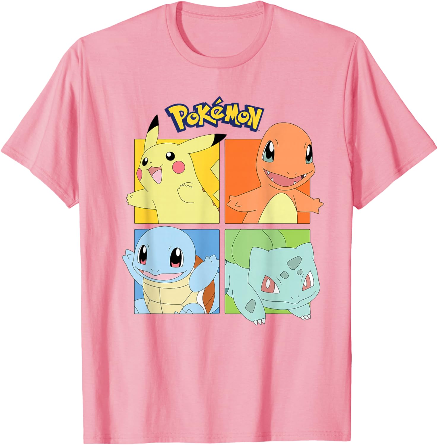 Kanto Region Pokémon T-Shirt Featuring Pikachu Charmander Squirtle Bulbasaur - 8