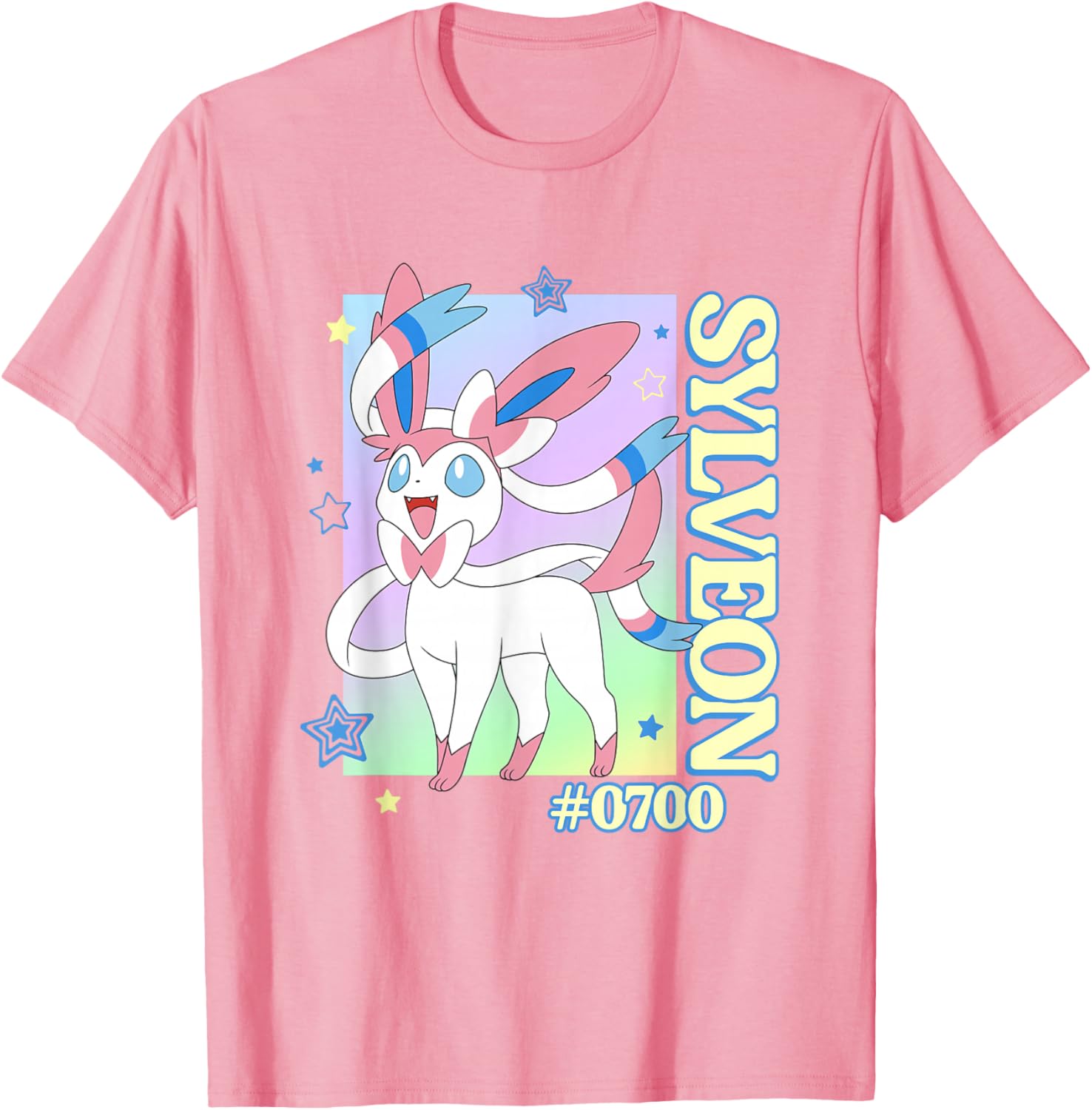 Colorful Pokemon Sylveon #0700 Unisex T-Shirt for Adults and Teens - 13