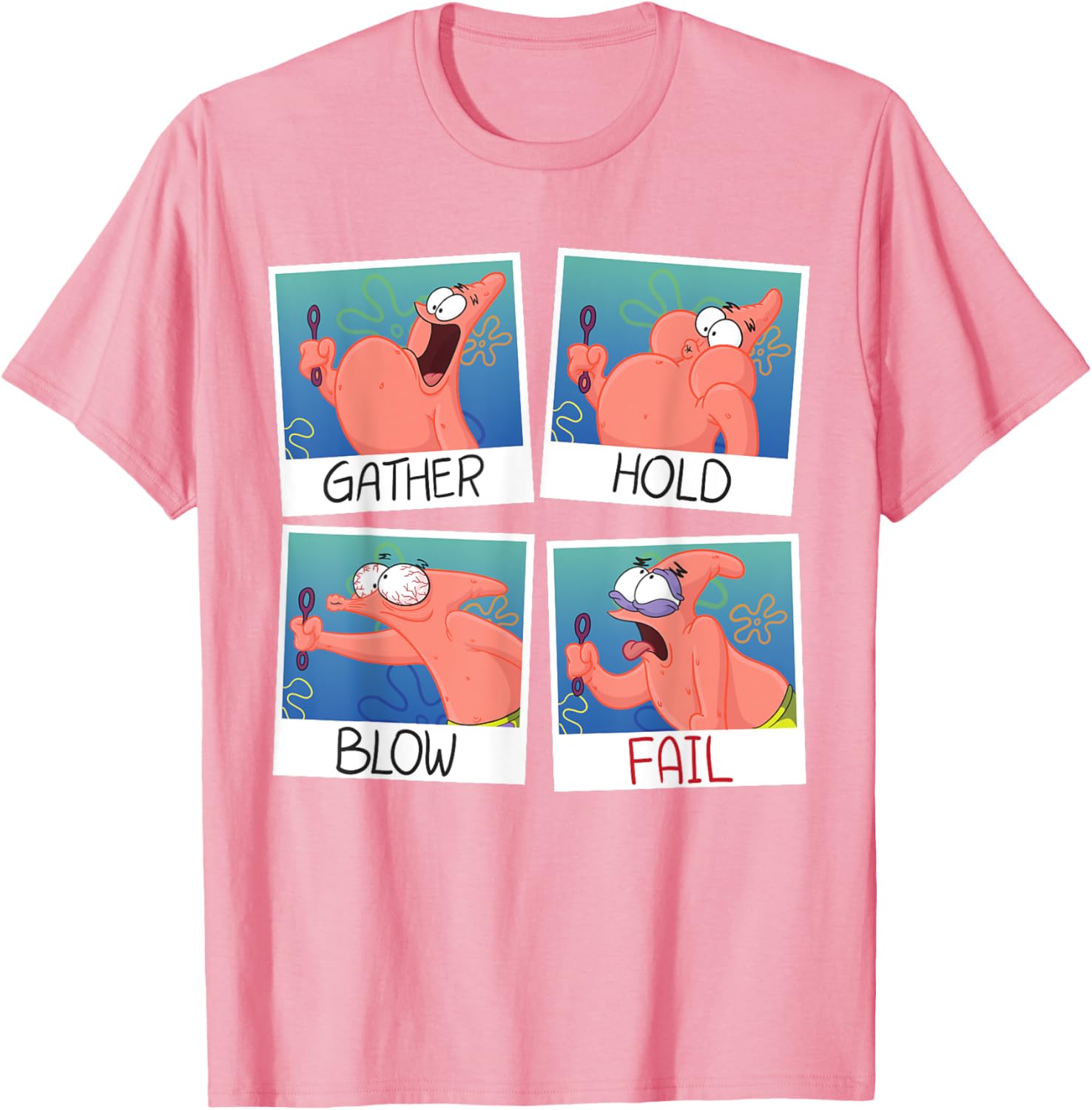 Mademark x SpongeBob SquarePants Patrick Bubble Blowing T-Shirt for Kids - 9