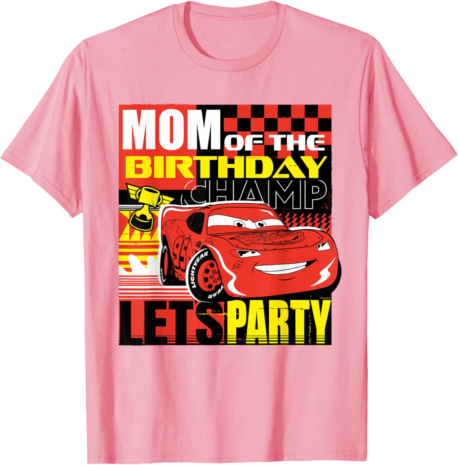 Disney Pixar Cars Mom of the Birthday Champ T-Shirt for Celebrating in Style - 10