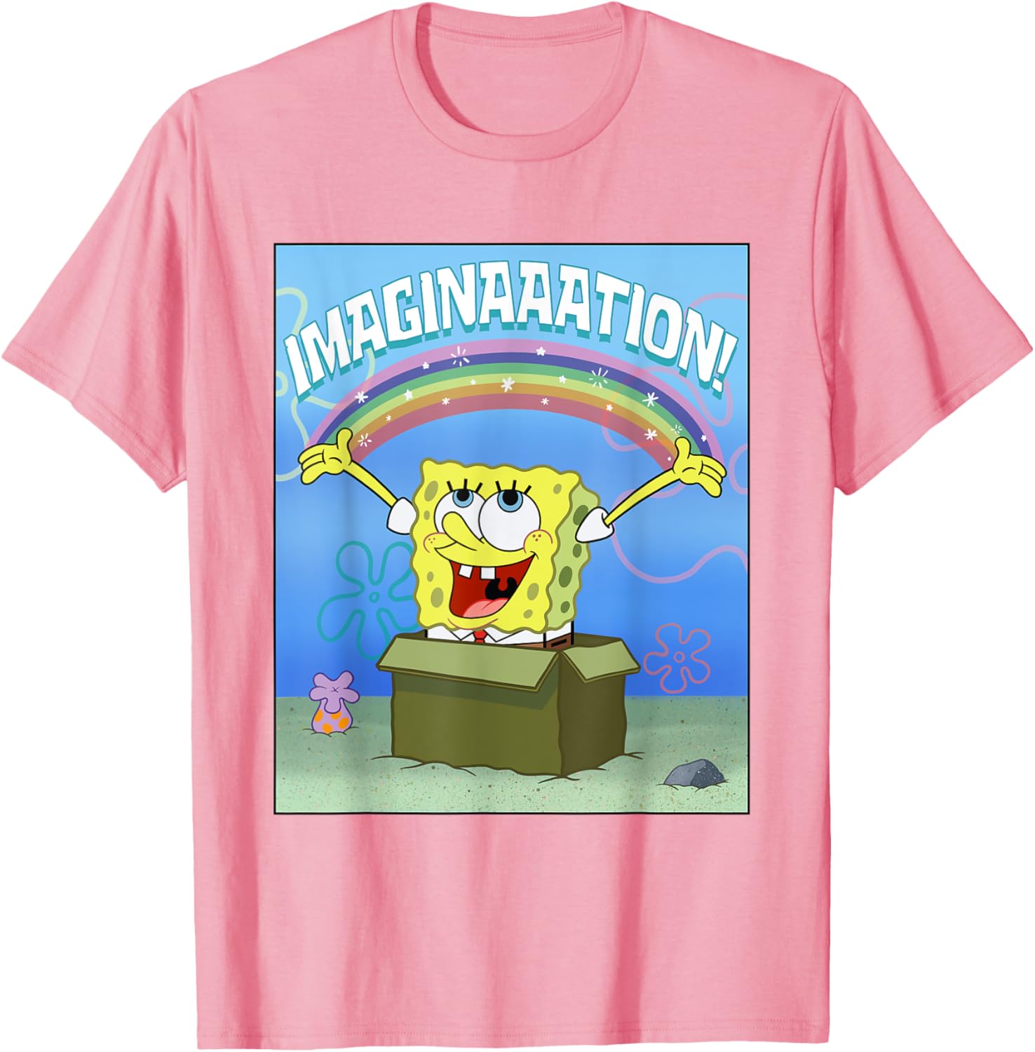Mademark SpongeBob SquarePants Imaginaaation Box Funny T-Shirt for All Ages - 19