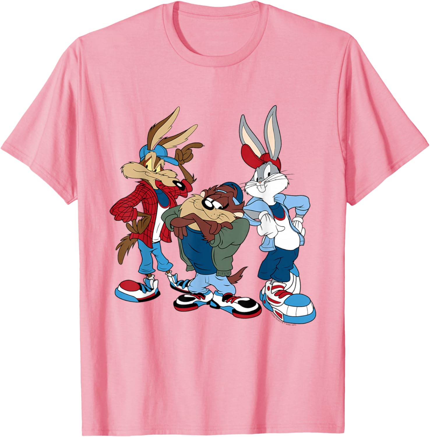 Looney Tunes T-Shirt featuring Wiley, Bugs, and Taz - Fun Cartoon Apparel - 7