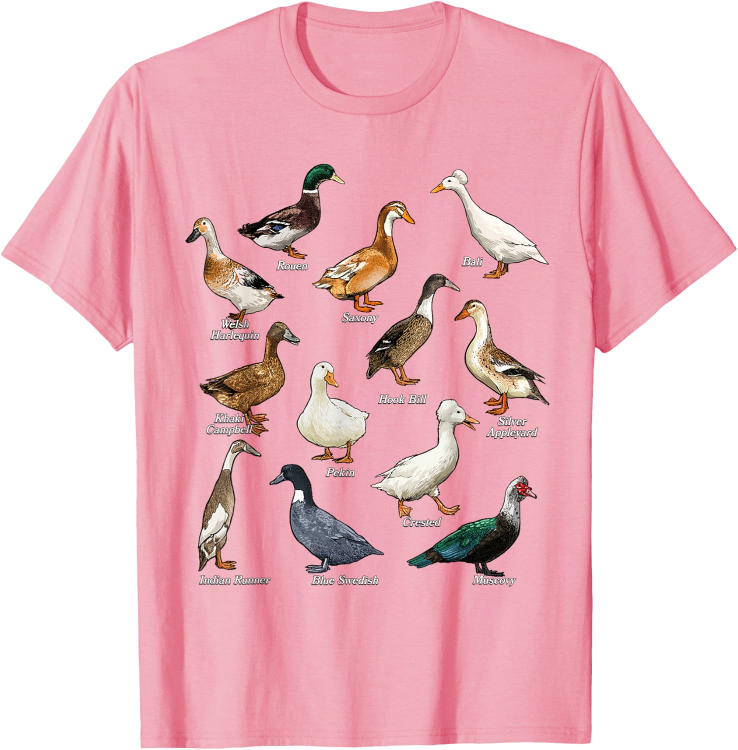 Types of Duck Waterfowl T-Shirt for Duck Lovers and Nature Enthusiasts - 8