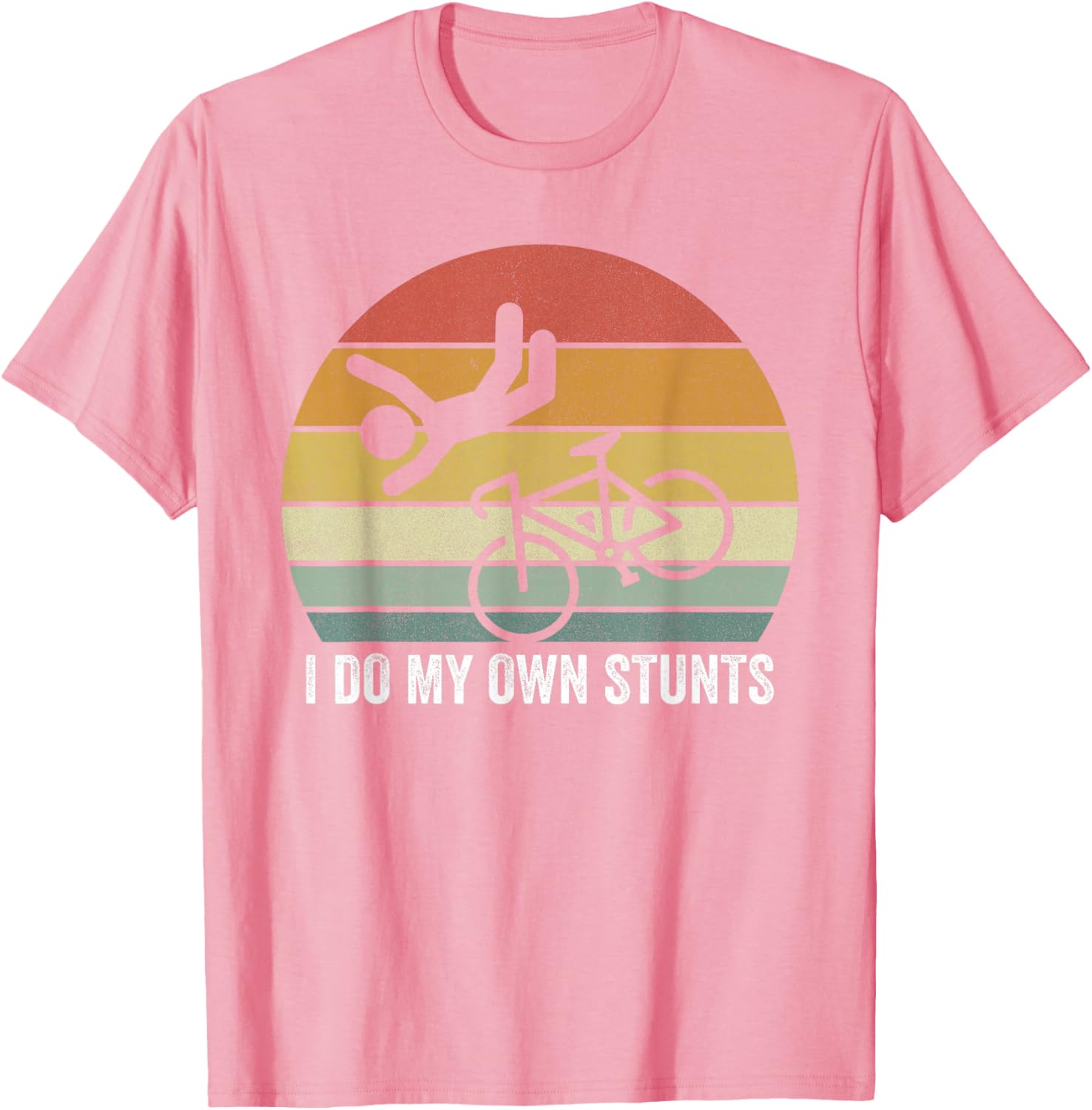 Vintage Retro I Do My Own Stunts Shirt for Bike Lovers - Fun T-Shirt - 5