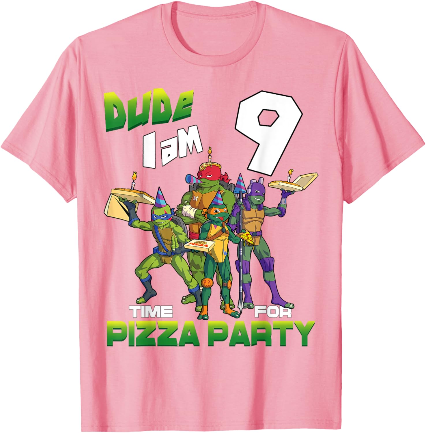 Mademark Teenage Mutant Ninja Turtles Pizza Party T-Shirt for 9-Year-Olds - 2