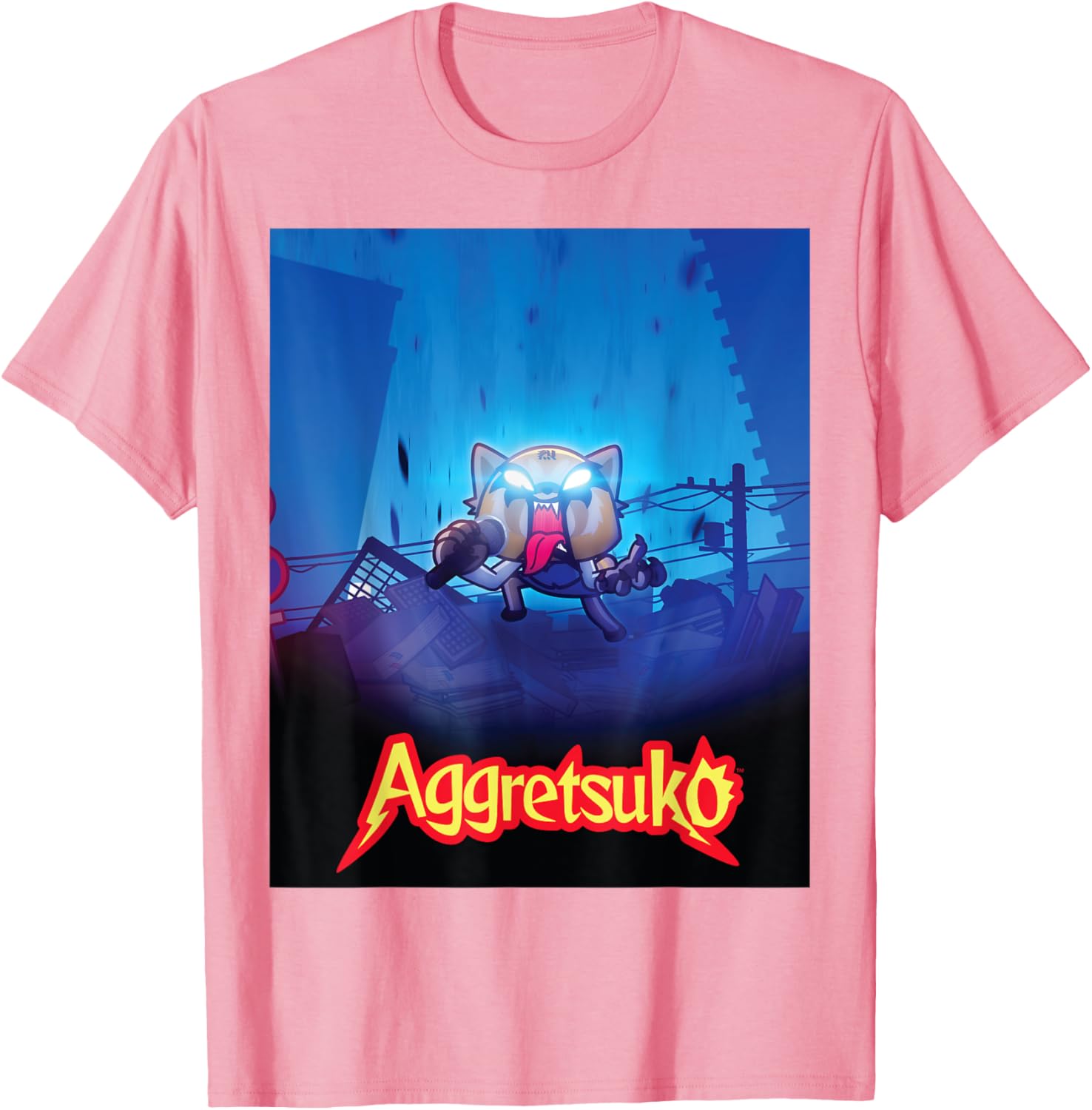 Aggretsuko Season 2 Rage Poster Art T-Shirt for Fans and Collectors - 3