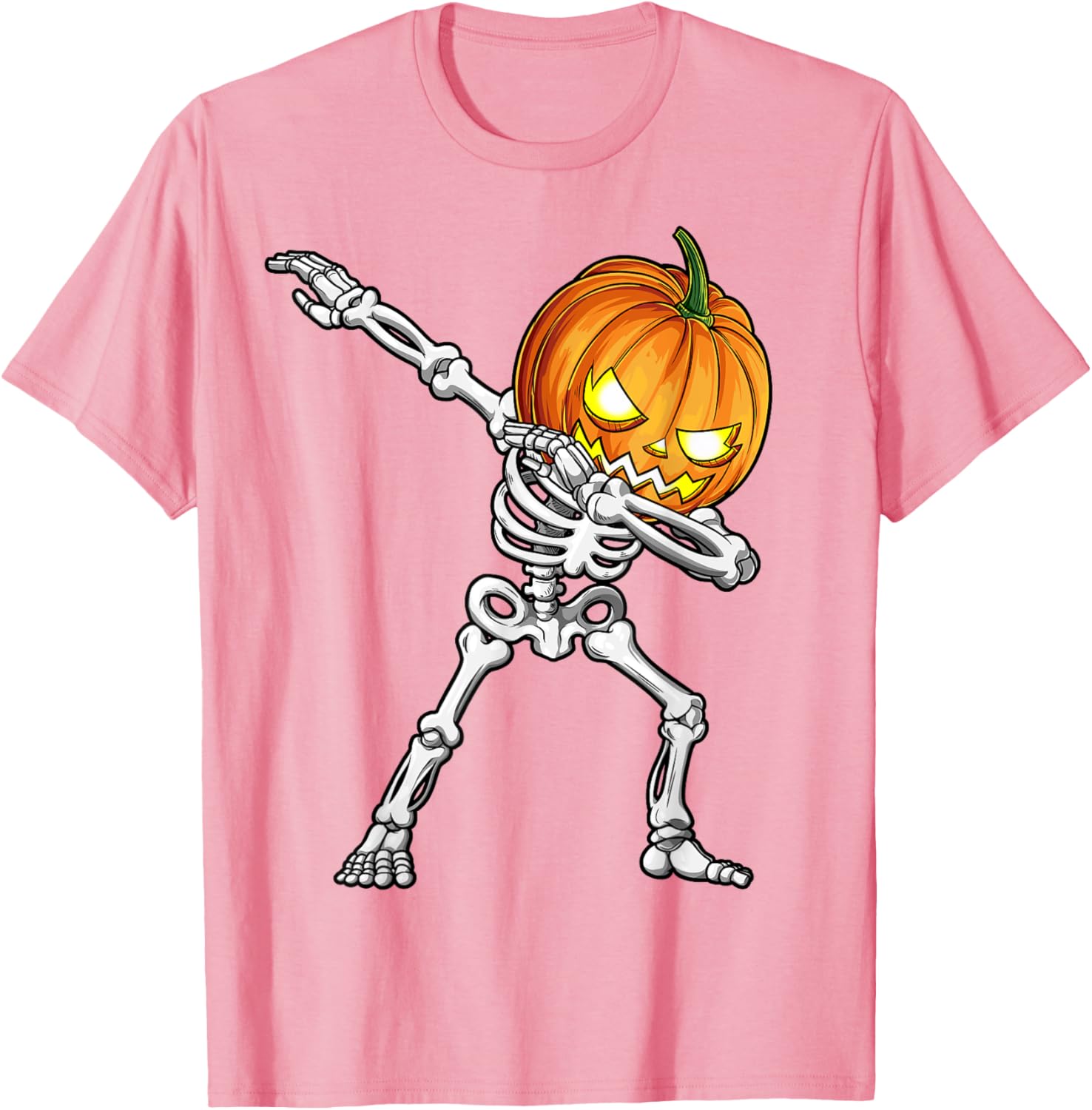 Halloween Boys Dabbing Skeleton Pumpkin Jack O Lantern T-Shirt - 14