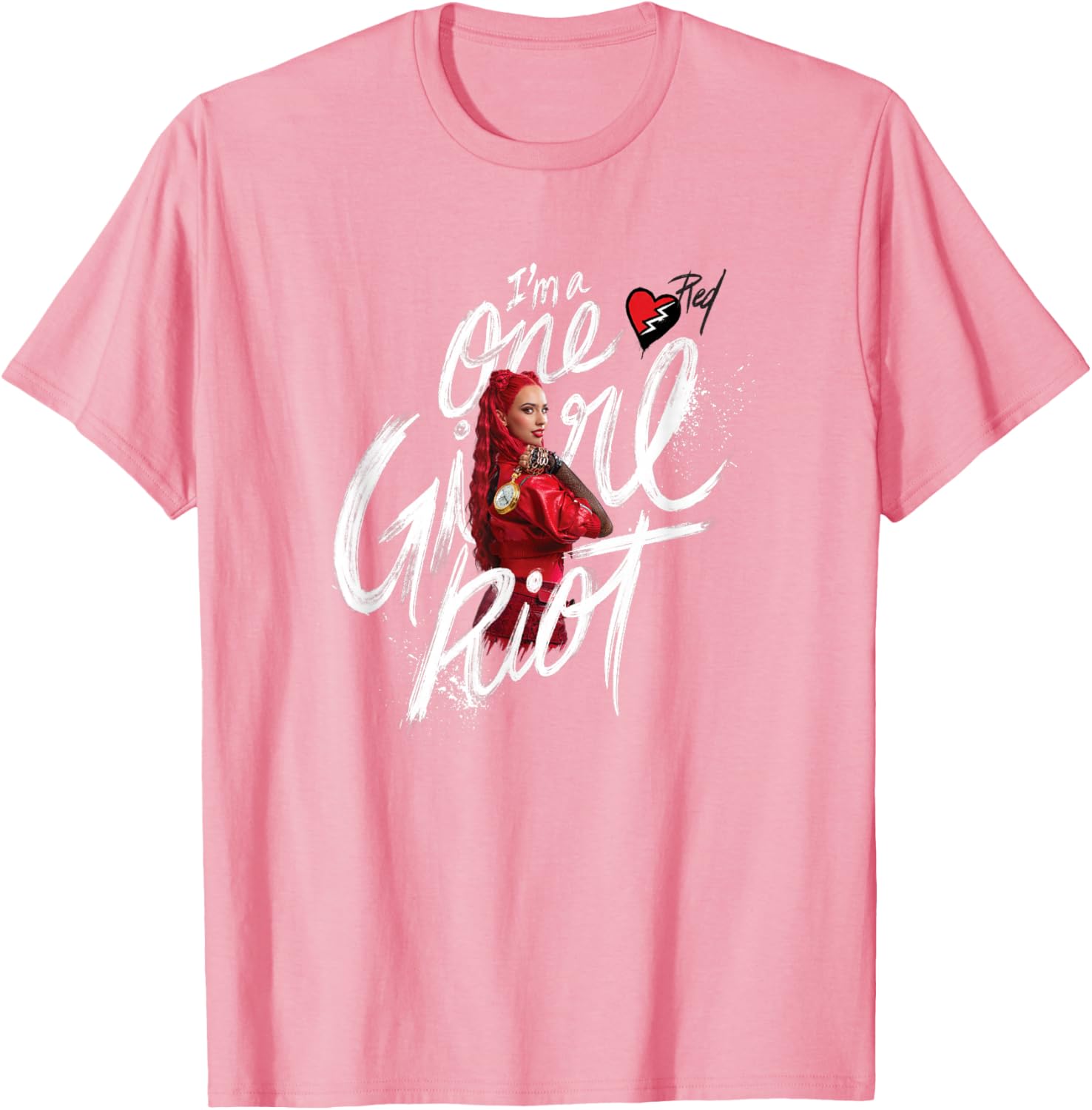 Disney Descendants Red T-Shirt I'm A One Girl Riot for Fans and Kids - 4