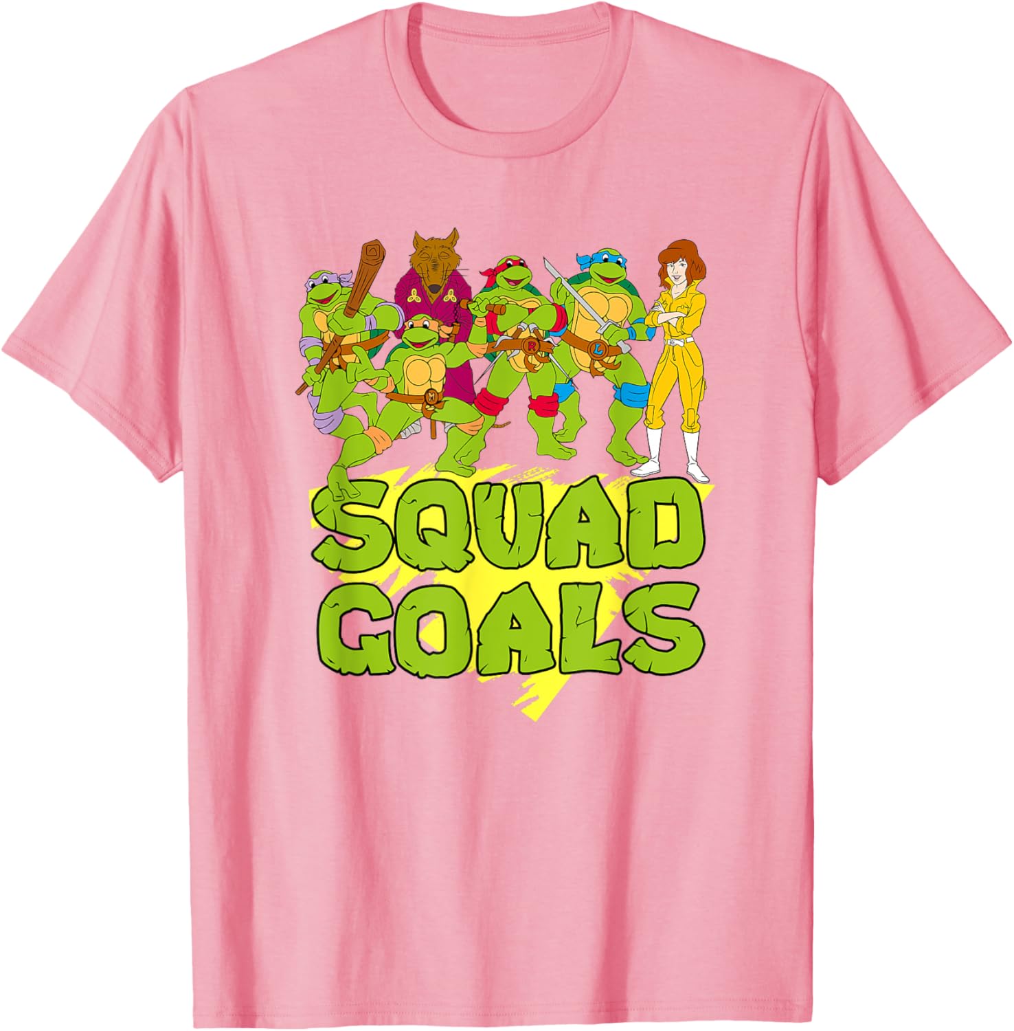 Mademark TMNT Squad Goals T-Shirt with Splinter and April for Fans - 6
