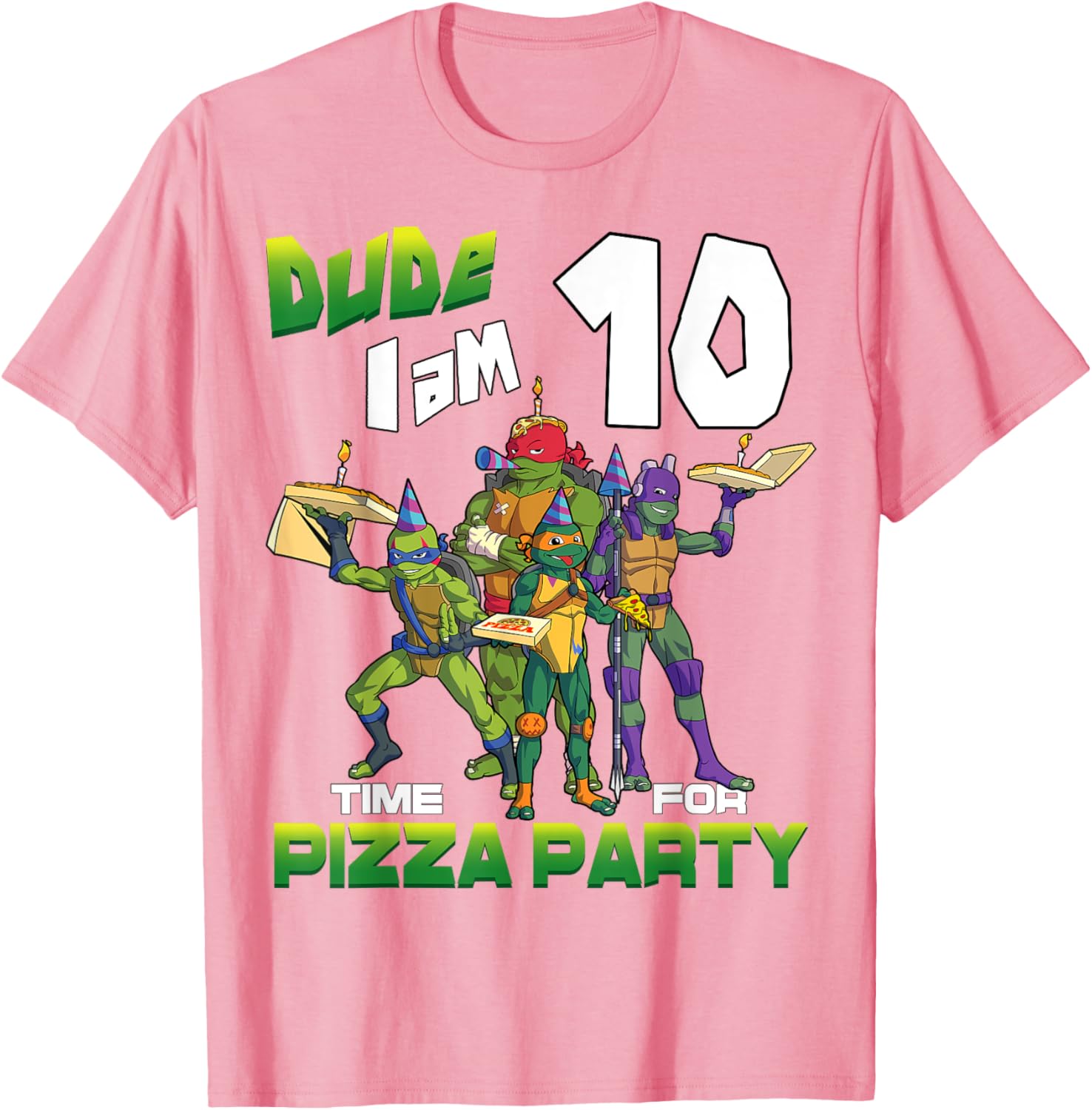 Mademark TMNT Pizza Birthday T-Shirt for 10 Year Olds - Fun Kids Tee - 12