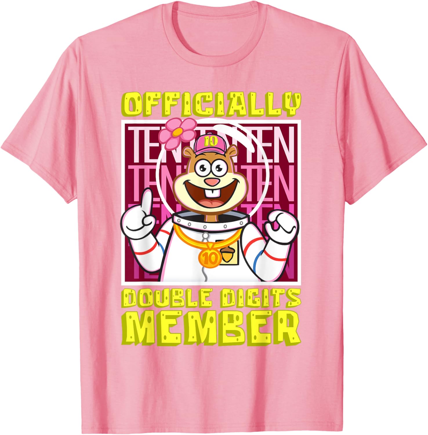 Sandy Officially Double Digits Girl 10th Birthday T-Shirt Fun Design - 2