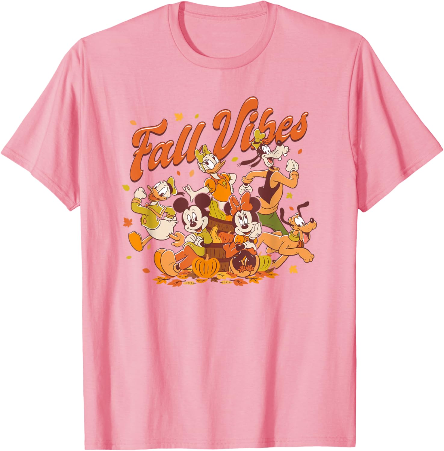 Disney Mickey and Friends Fall Vibes T-Shirt with Big Chest Logo - 1