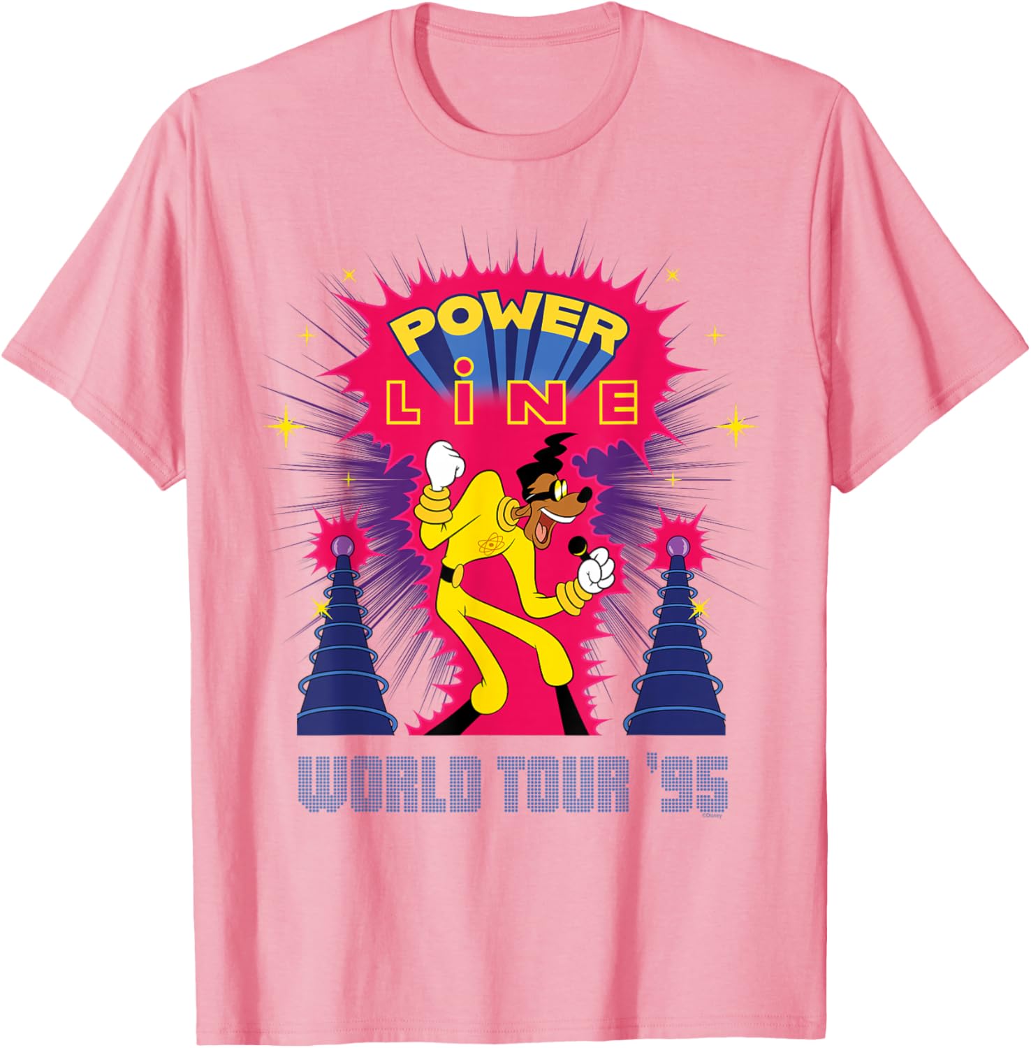 Disney A Goofy Movie Powerline World Tour 95 Rock T-Shirt for Fans - 5