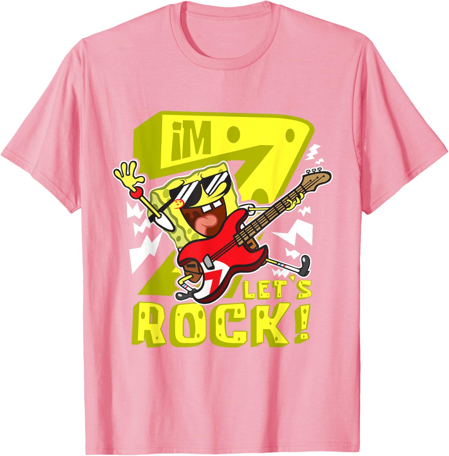 Mademark SpongeBob SquarePants 7th Birthday T-Shirt for Kids Fun Style - 6