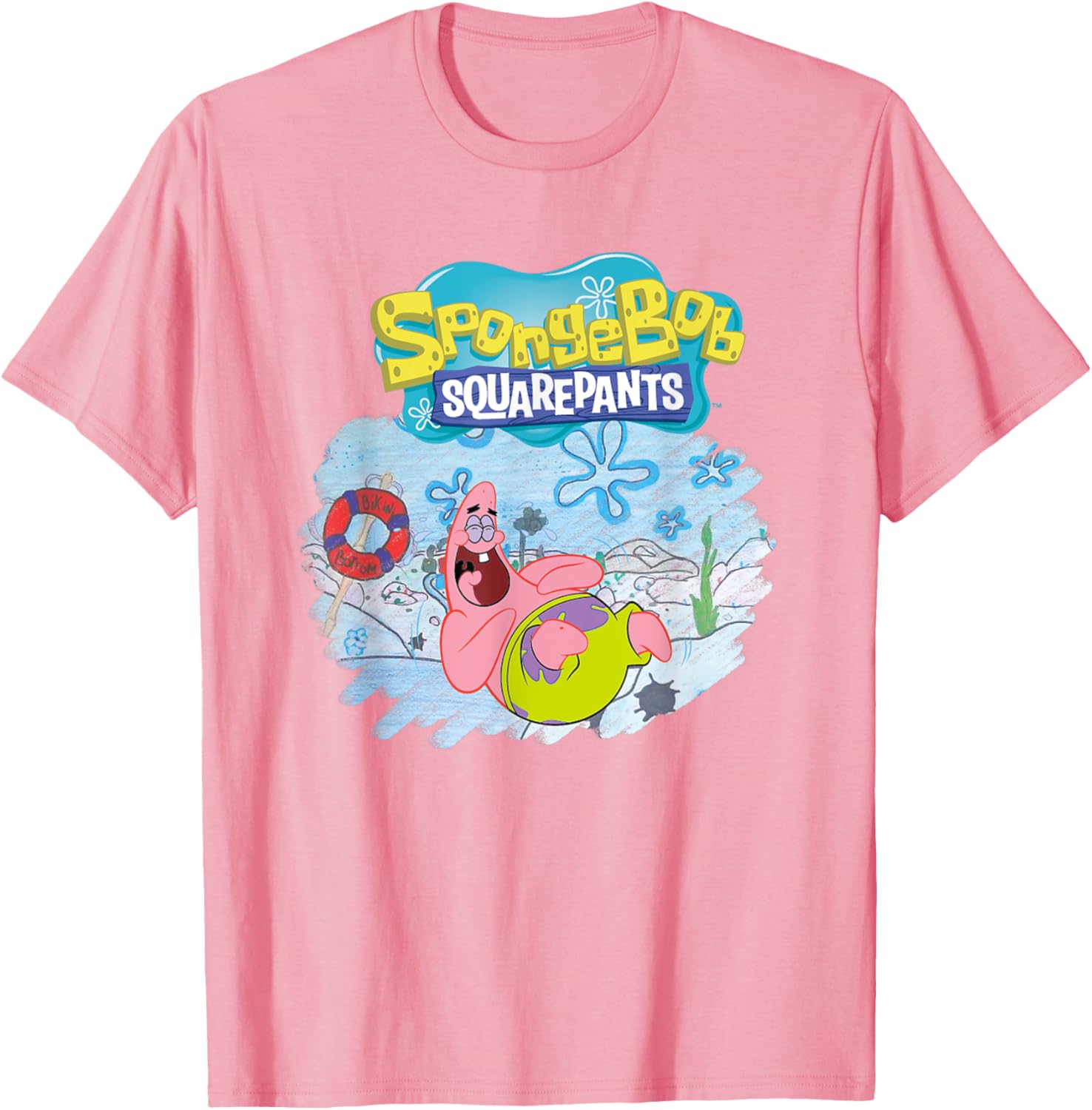 Mademark x SpongeBob SquarePants Patrick Star Happy T-Shirt for Fans - 6