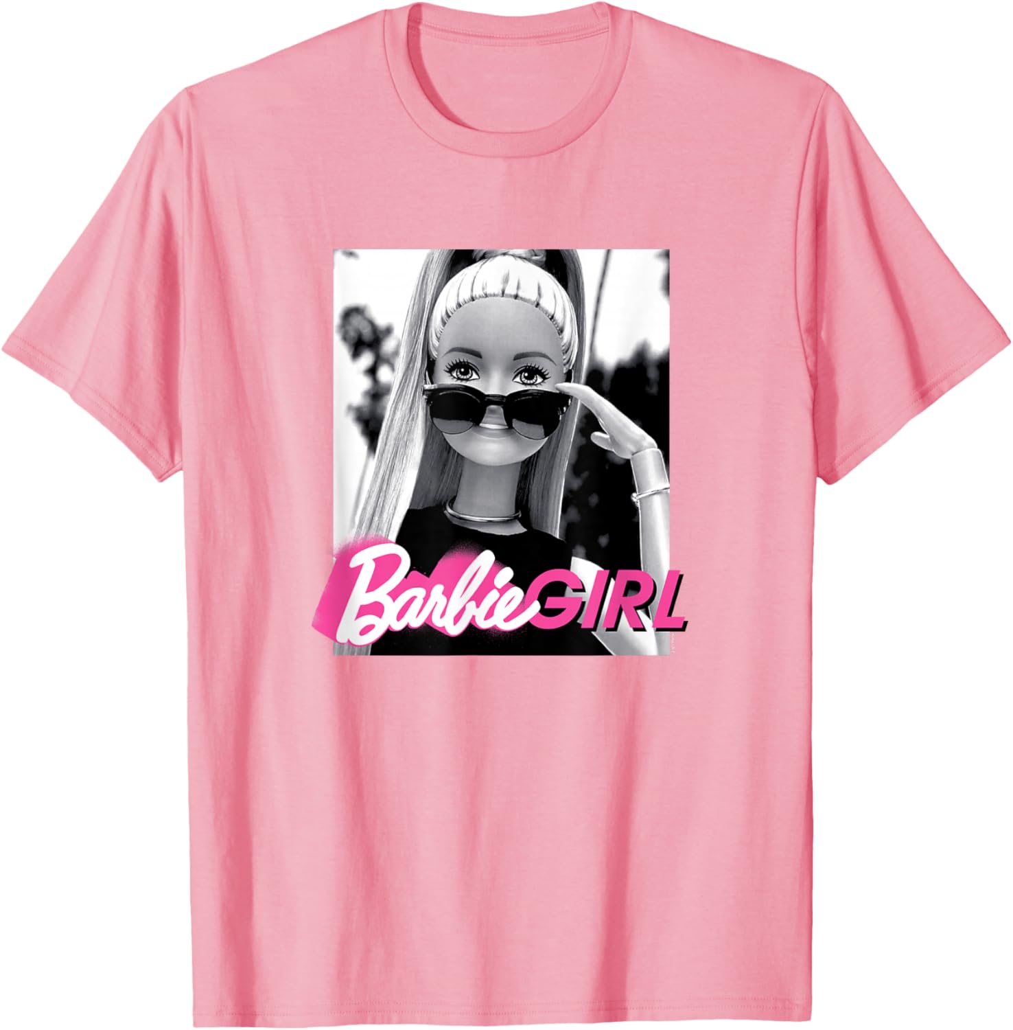 Barbie Girl Classic Fit Black T-Shirt - Casual Short Sleeve Style - 5