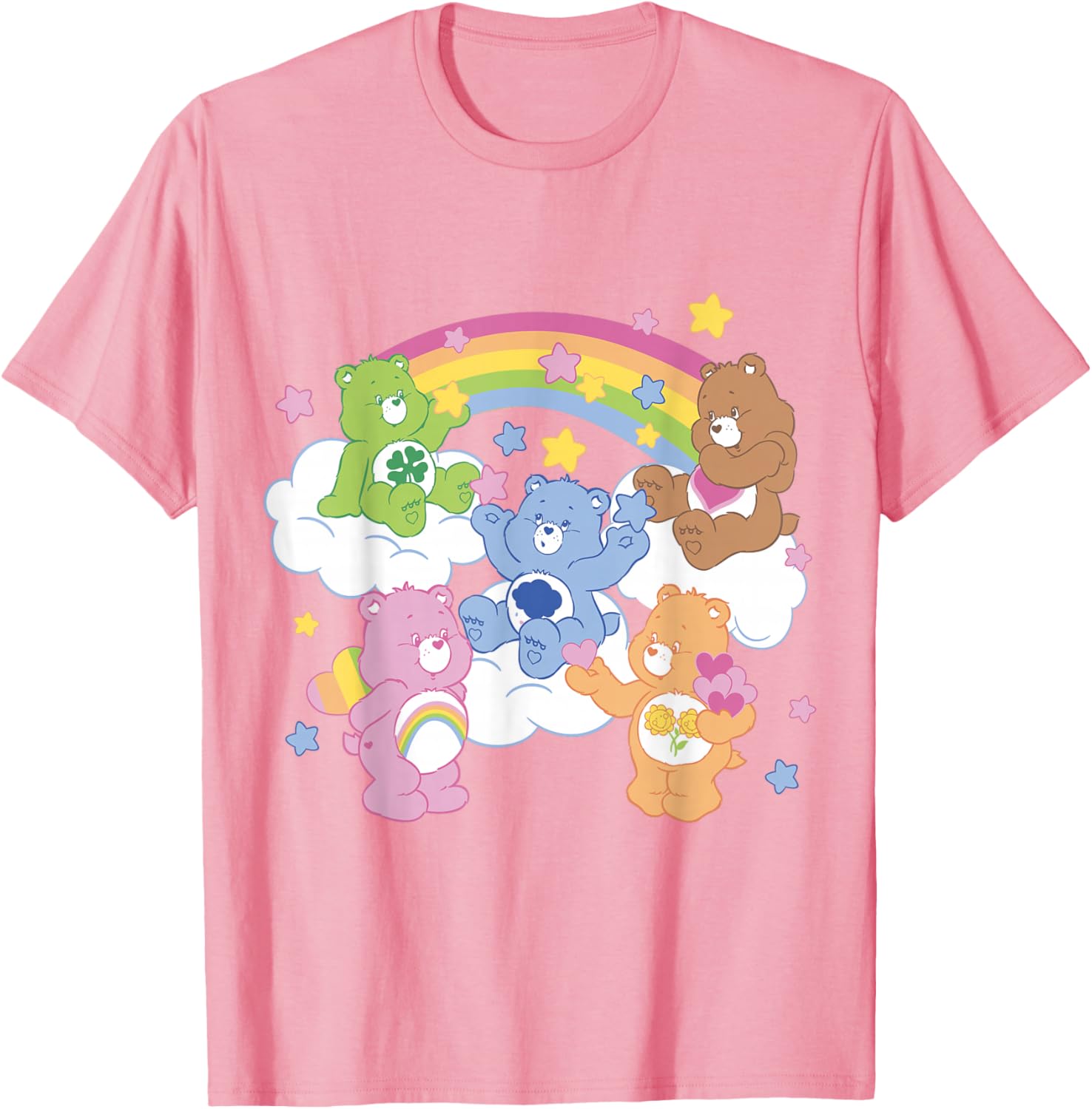 Care Bears Rainbow Group Shot T-Shirt for Kids and Adults Fun Wear - 3