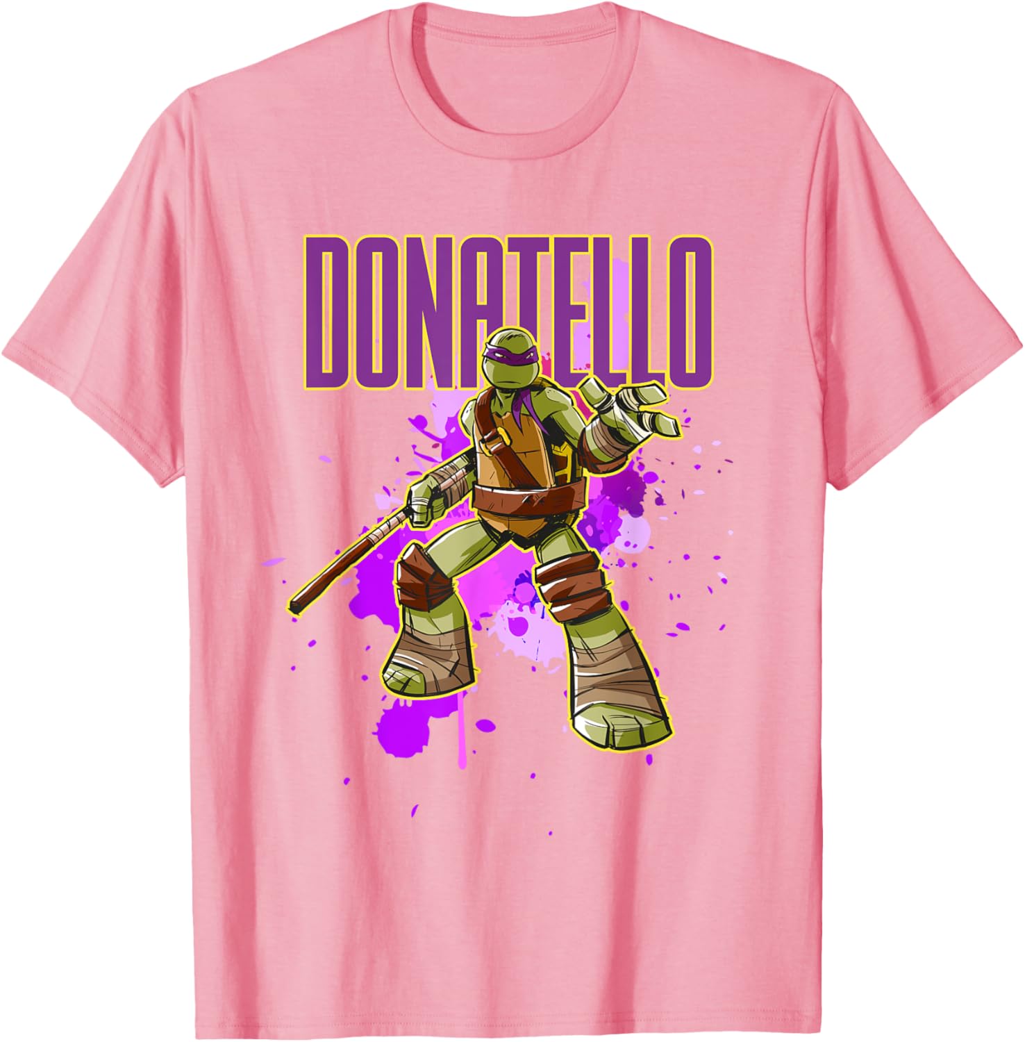 Mademark Teenage Mutant Ninja Turtles Donatello Purple Splatter T-Shirt - 10