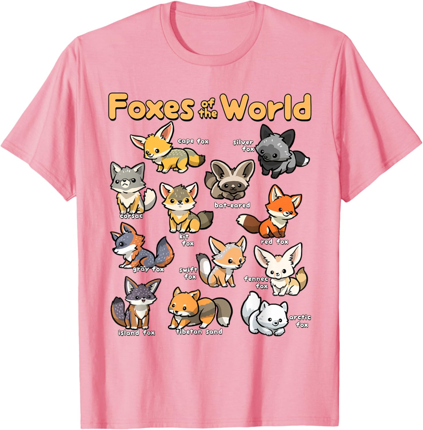 Kawaii Fox Lover T-Shirt for Animal Lovers - Fun Educational Design - 15